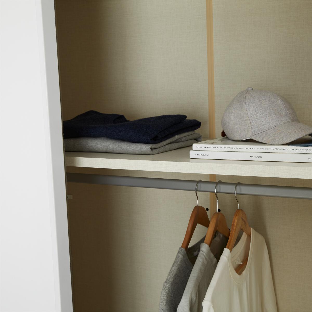 Elso Sliding Wardrobe 240cm, Oak Frame with Mirror Doors – image 12