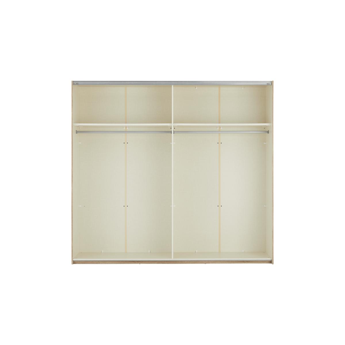 Elso Sliding Wardrobe 240cm, Oak Frame with Mirror Doors – image 4