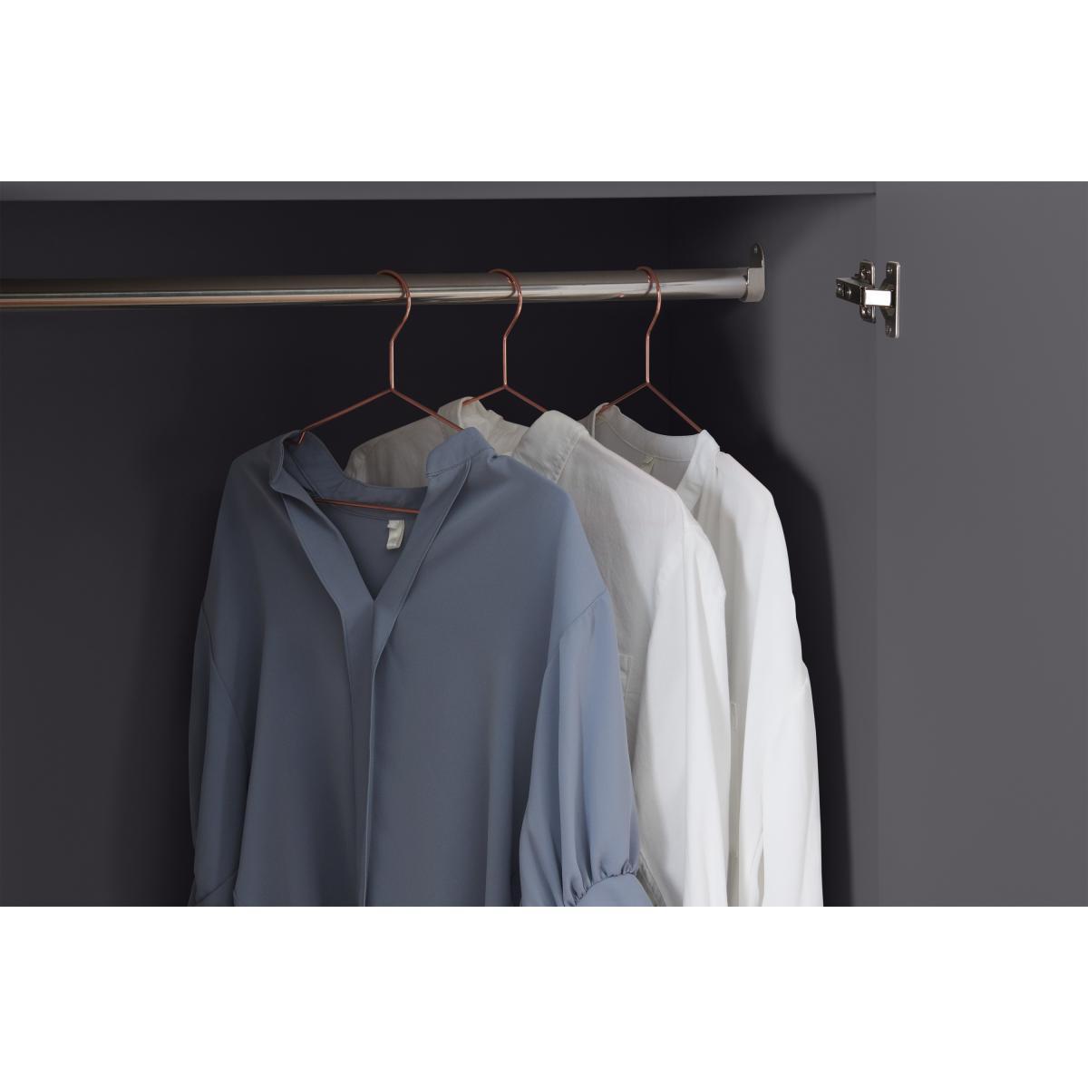 Ebro Triple Wardrobe, Dusk Grey & Brass – image 4