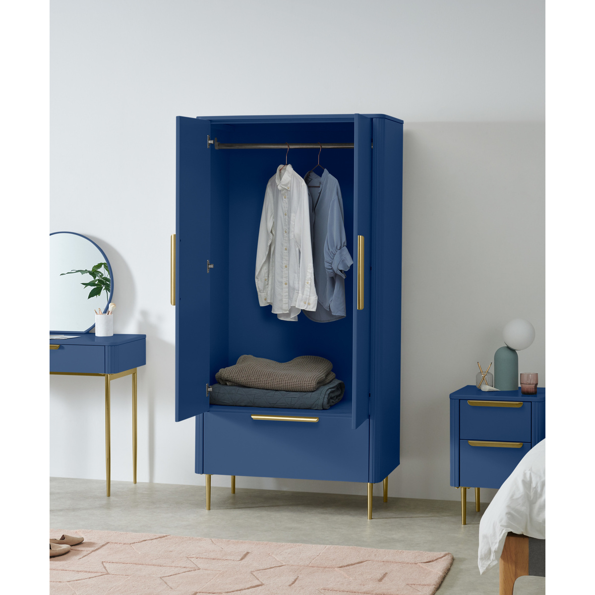 Ebro Double Wardrobe, Blue – image 6