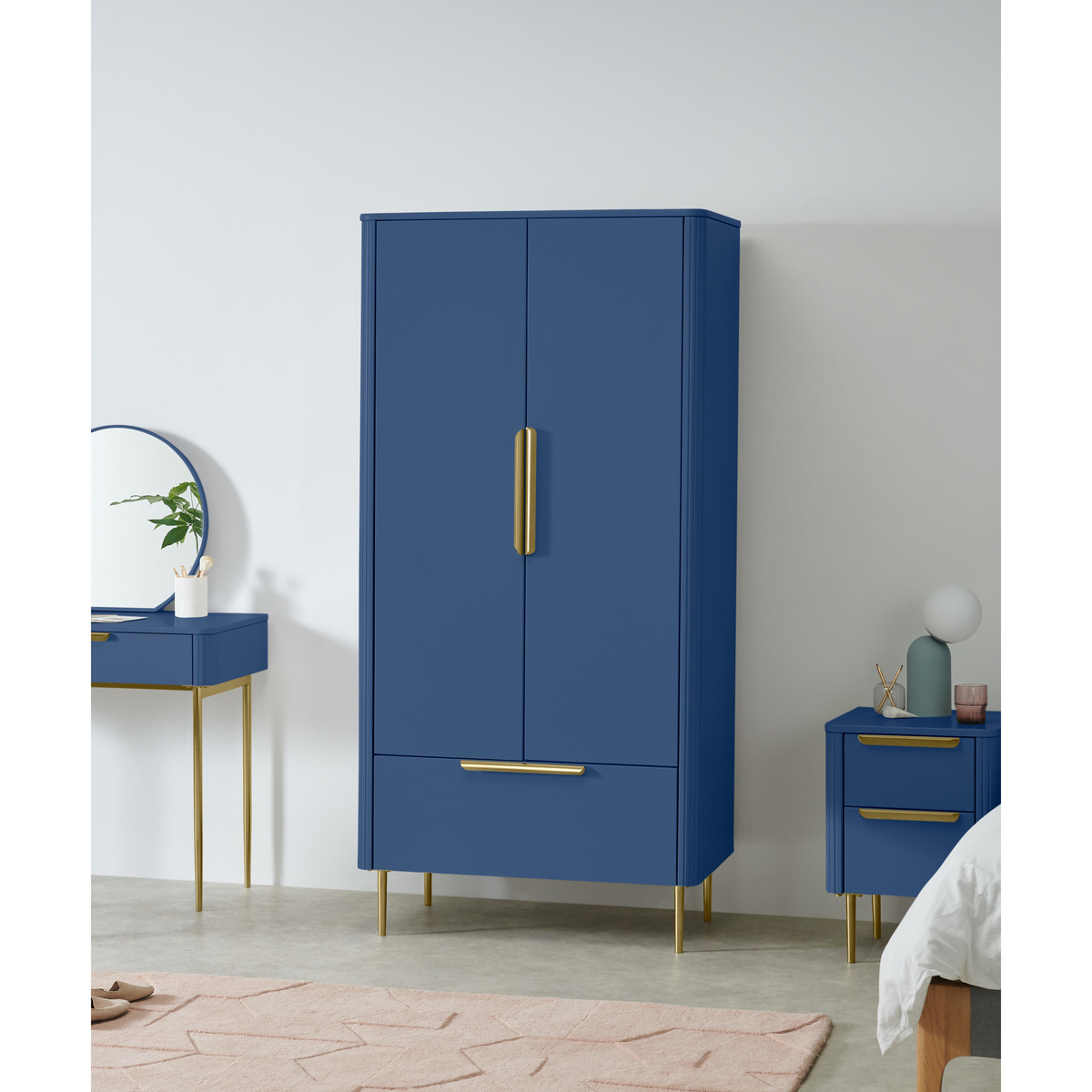 Ebro Double Wardrobe, Blue – image 8