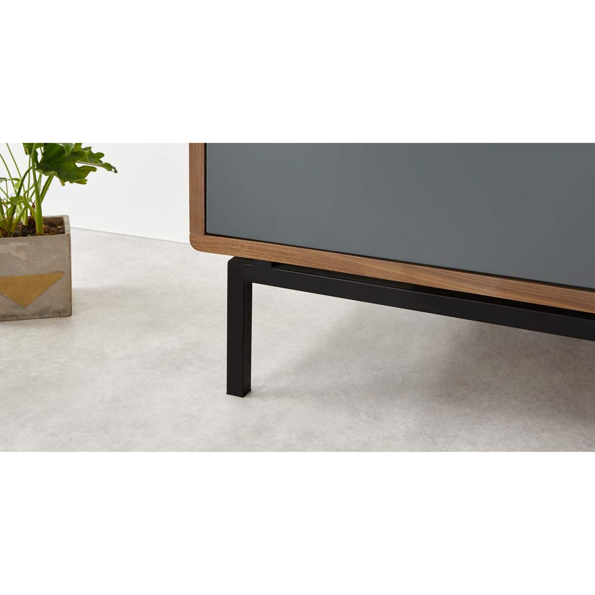 Louis Wardrobe, Walnut & Grey – image 4