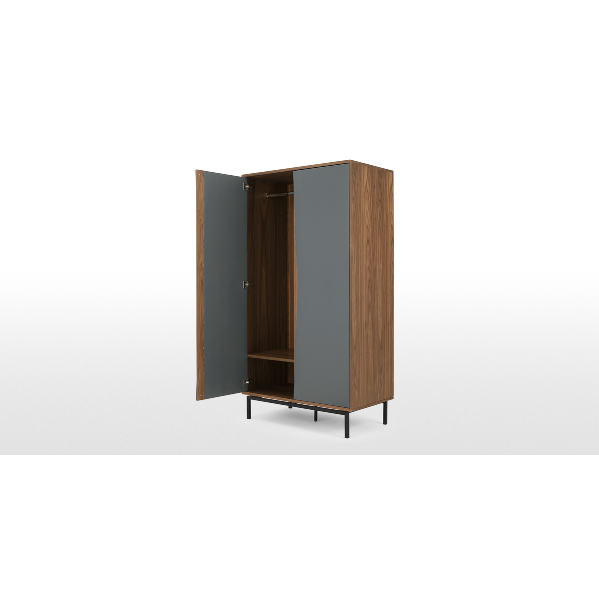 Louis Wardrobe, Walnut & Grey – image 5