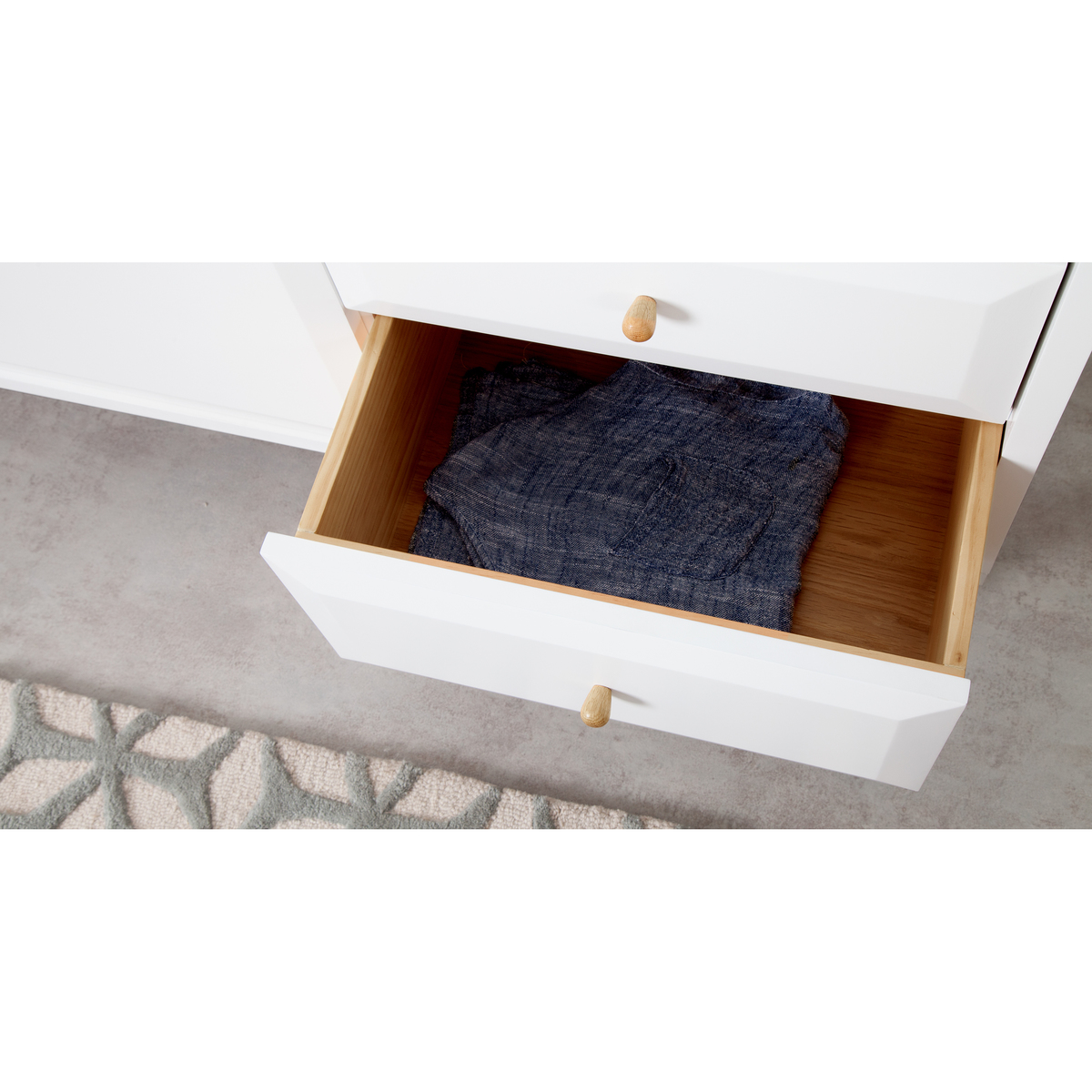 Willow Triple Wardrobe, White and Oak – image 4