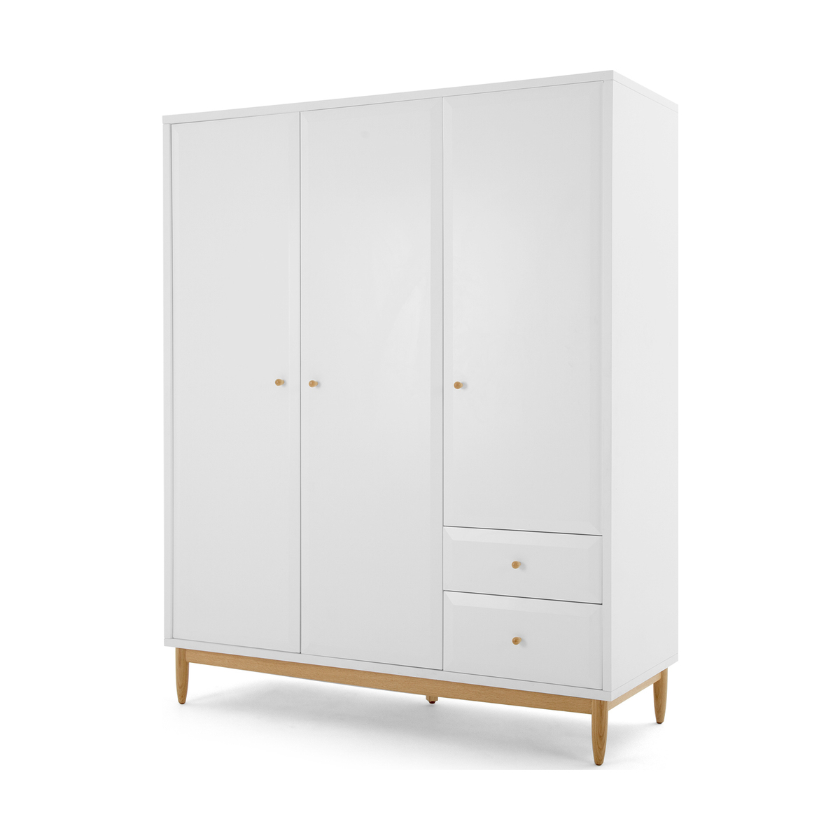 Willow Triple Wardrobe, White and Oak – image 2