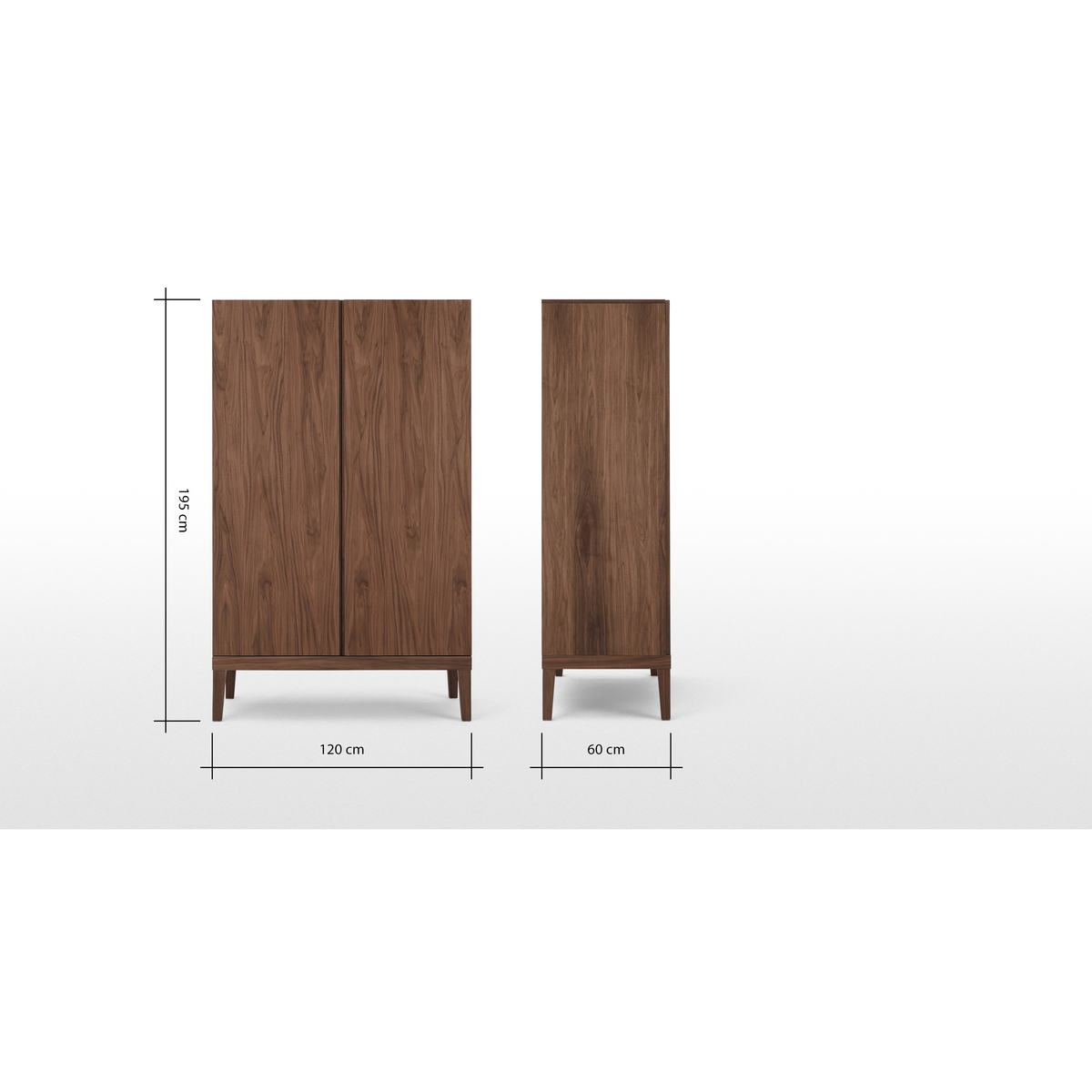 Lansdowne Wardrobe, Natural Walnut – image 8