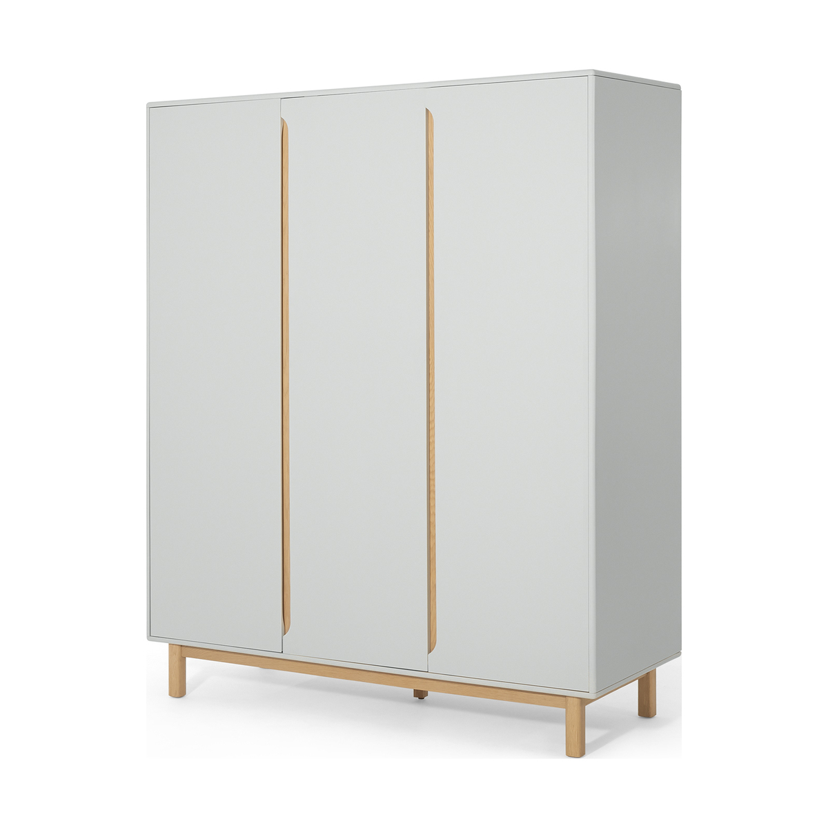 Jayden 3 Door Wardrobe, Grey & Oak – image 2