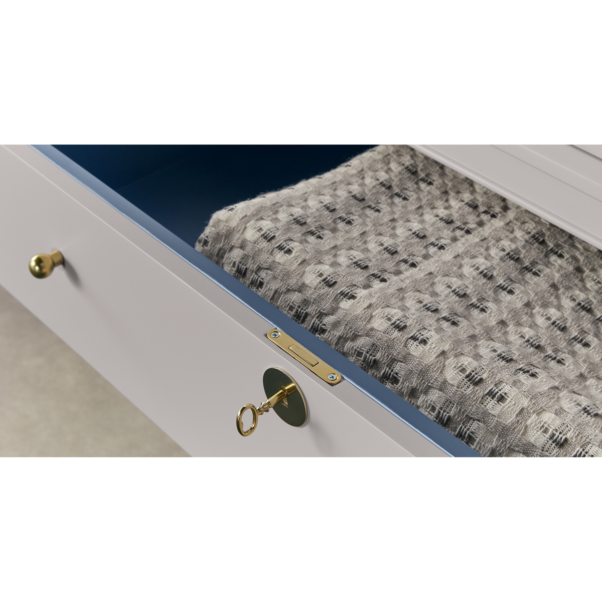 Fia Double Wardrobe, Painted Grey – image 7