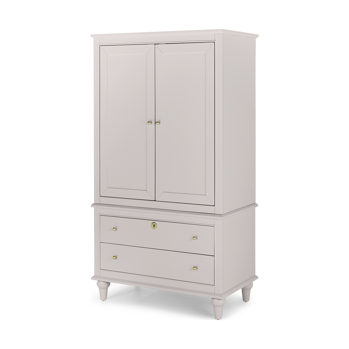Fia Double Wardrobe, Painted Grey – image 2