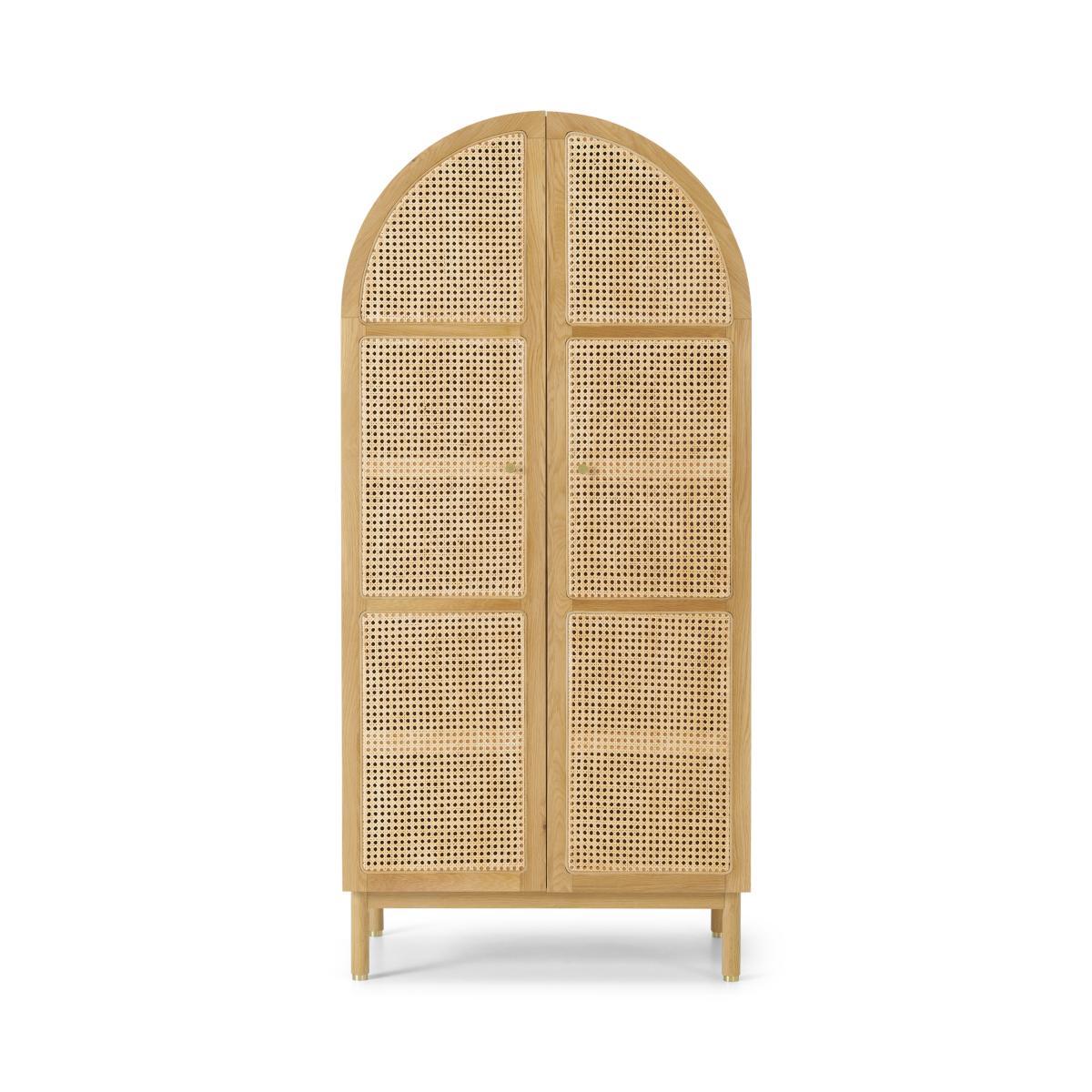 Ankhara Double Wardrobe, Rattan & Oak – image 2