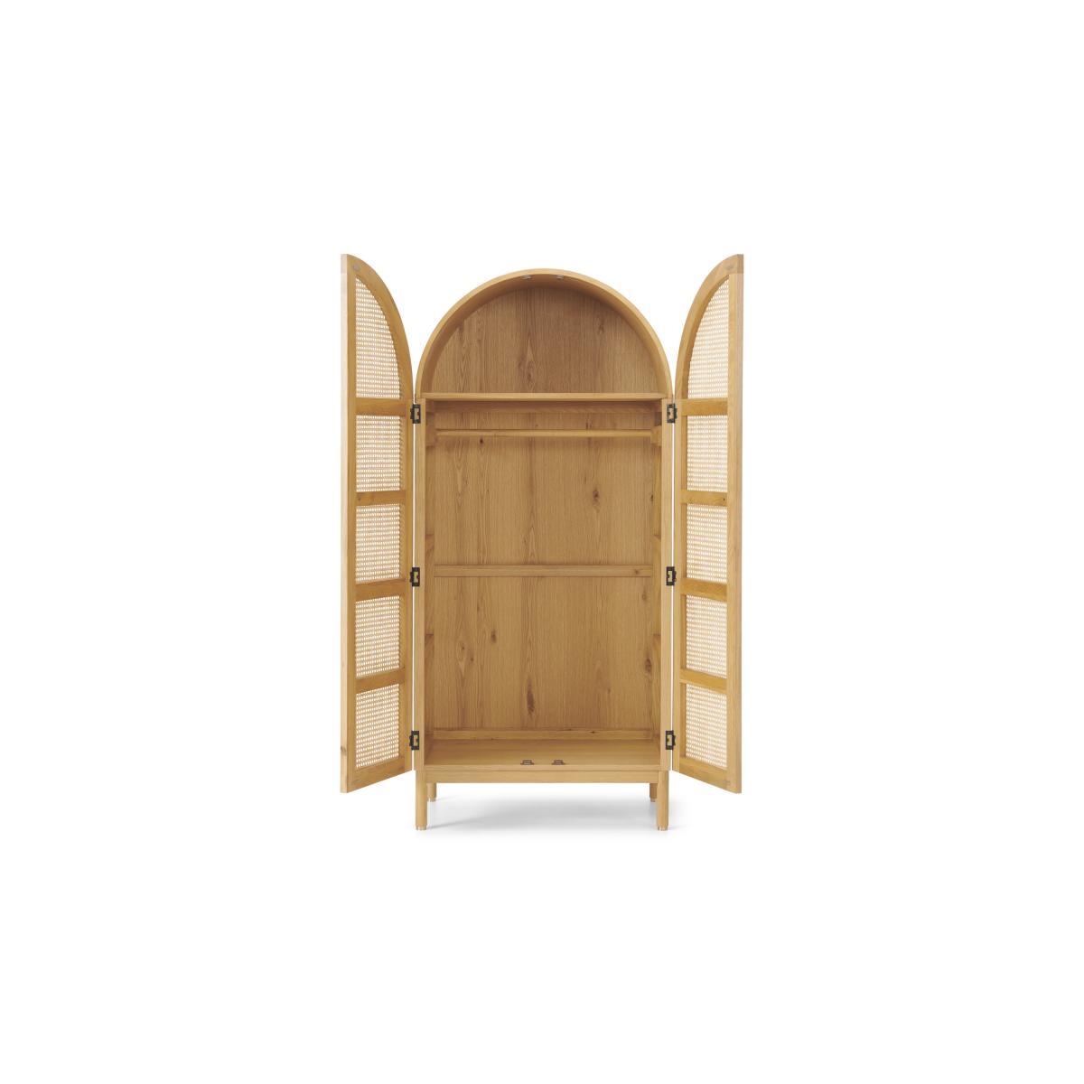 Ankhara Double Wardrobe, Rattan & Oak – image 6