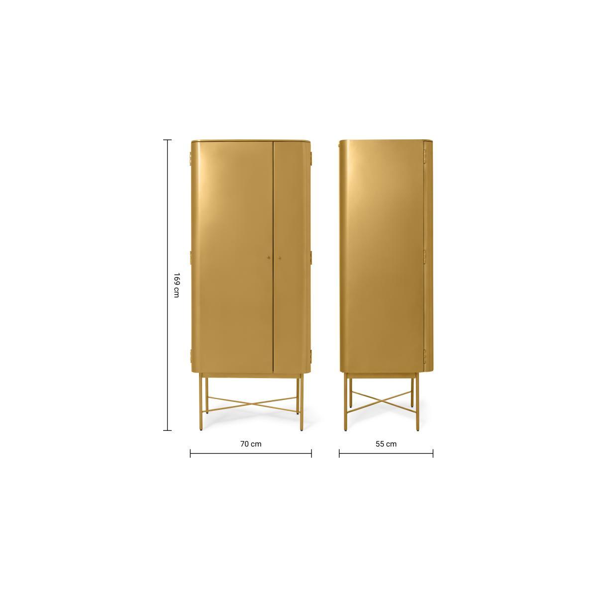 Christo Compact Wardrobe, Metal – image 11