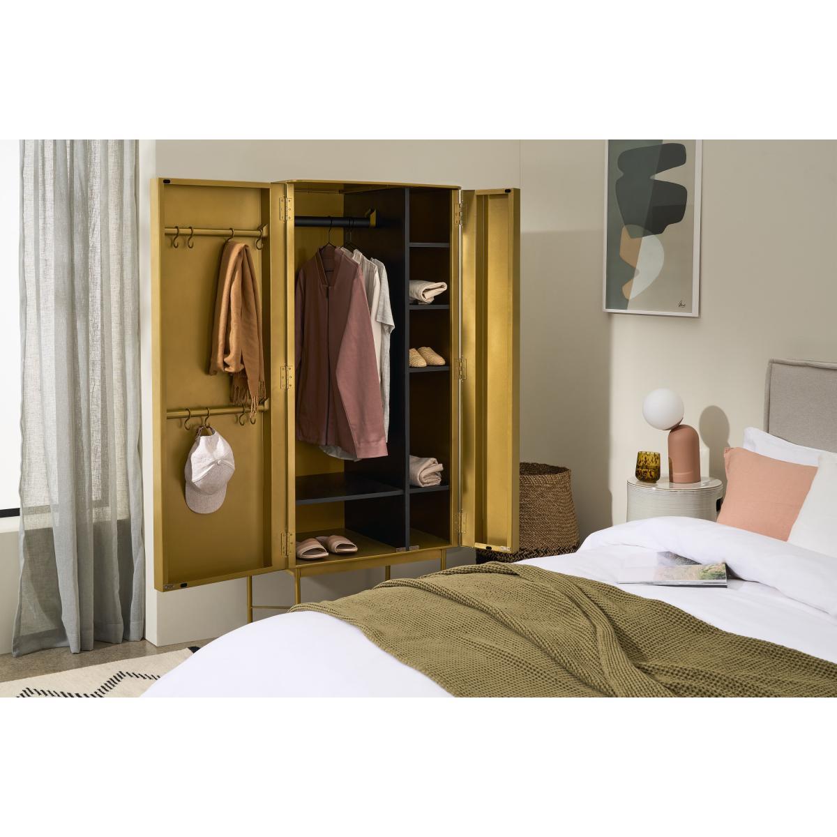 Christo Compact Wardrobe, Metal – image 5