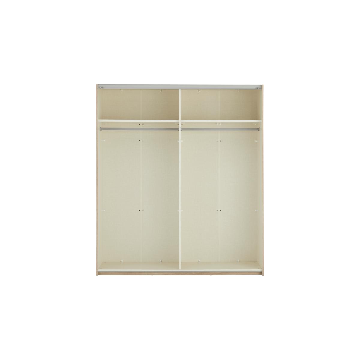 Elso Sliding Wardrobe 180cm, Oak Frame with Mirror Doors – image 5