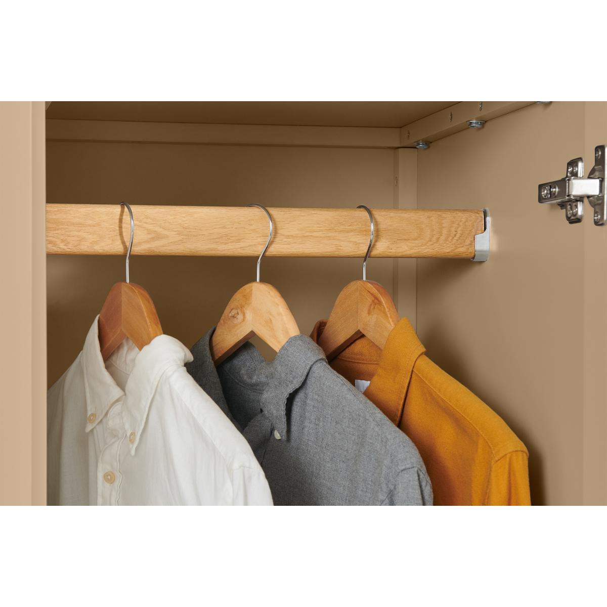 Emmi Triple Wardrobe, Light Caramel & Rattan – image 6