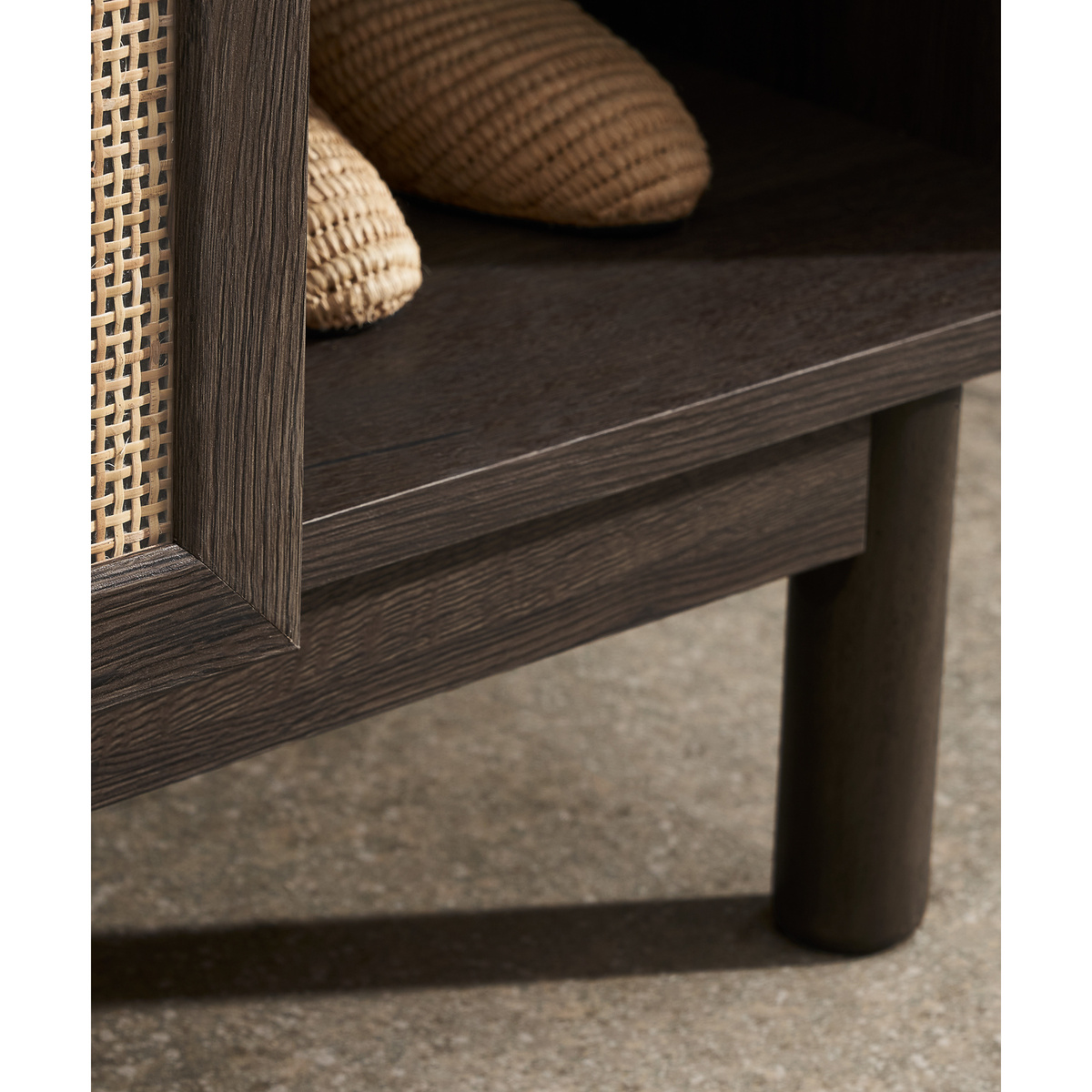 Pavia Double Wardrobe, Natural Rattan & Walnut Effect – image 6