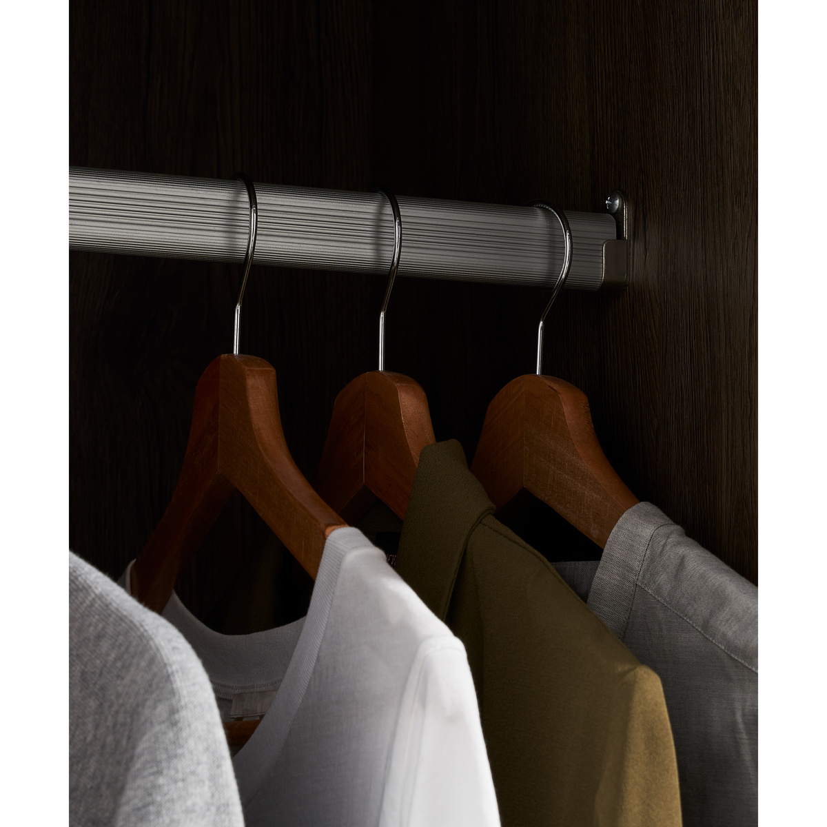 Pavia Double Wardrobe, Natural Rattan & Walnut Effect – image 7
