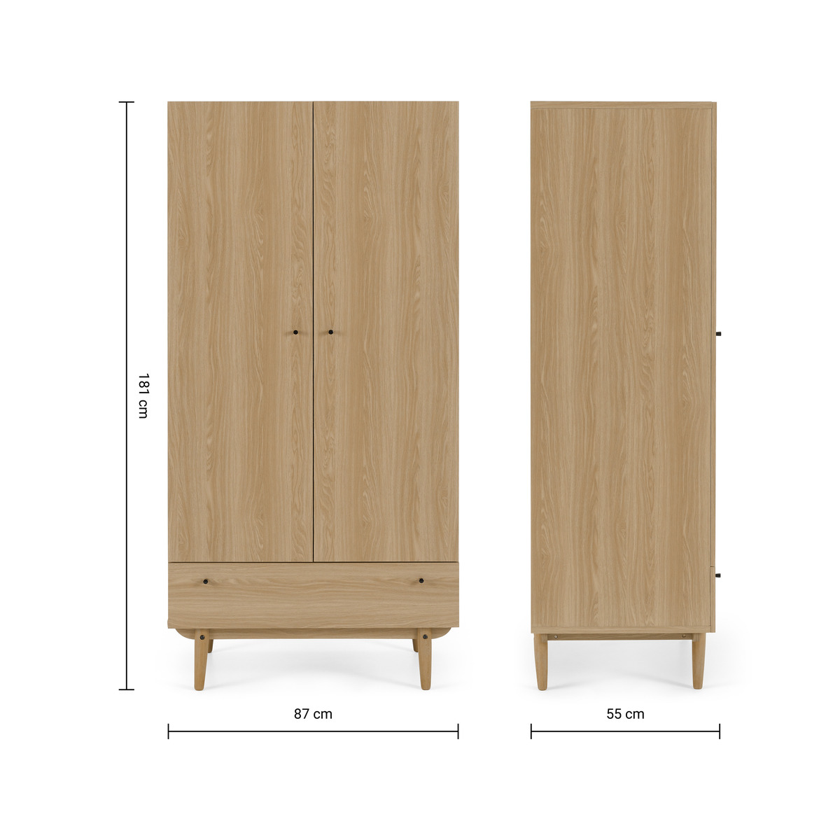 Asger Wardrobe, Oak Effect – image 3