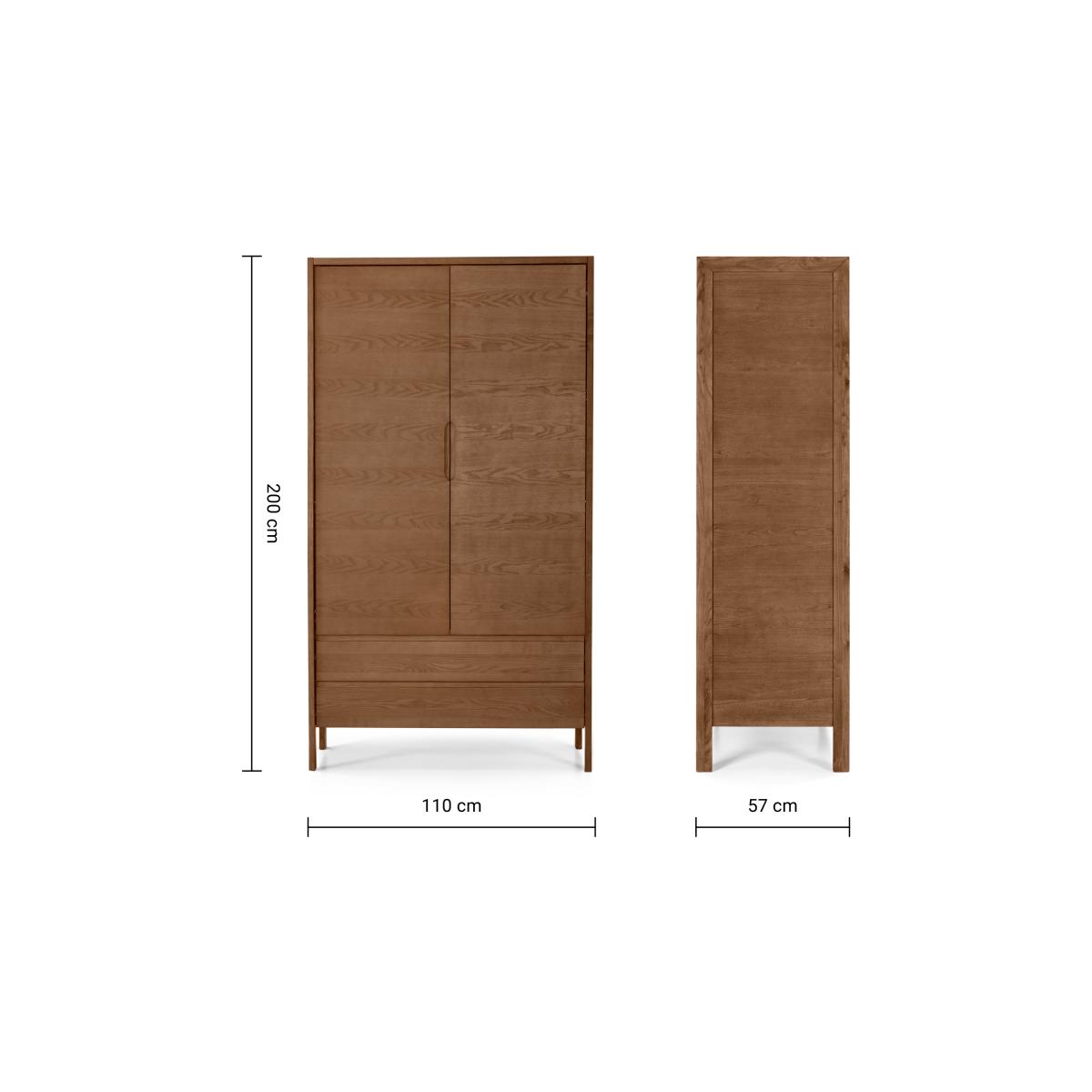Ledger Wardrobe, Dark Stain Ash – image 8