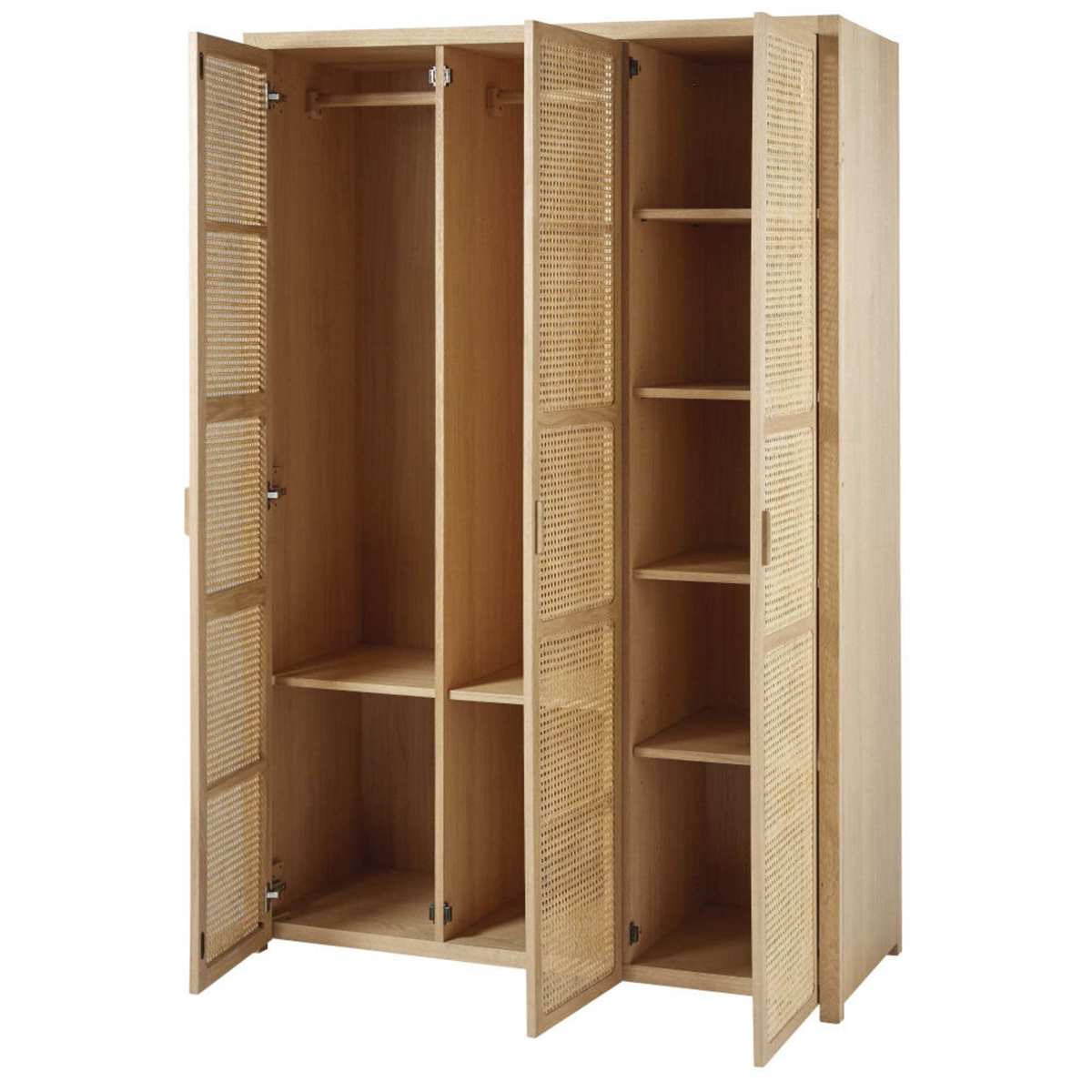 3-Door Wardrobe with Rattan Canopy – image 4