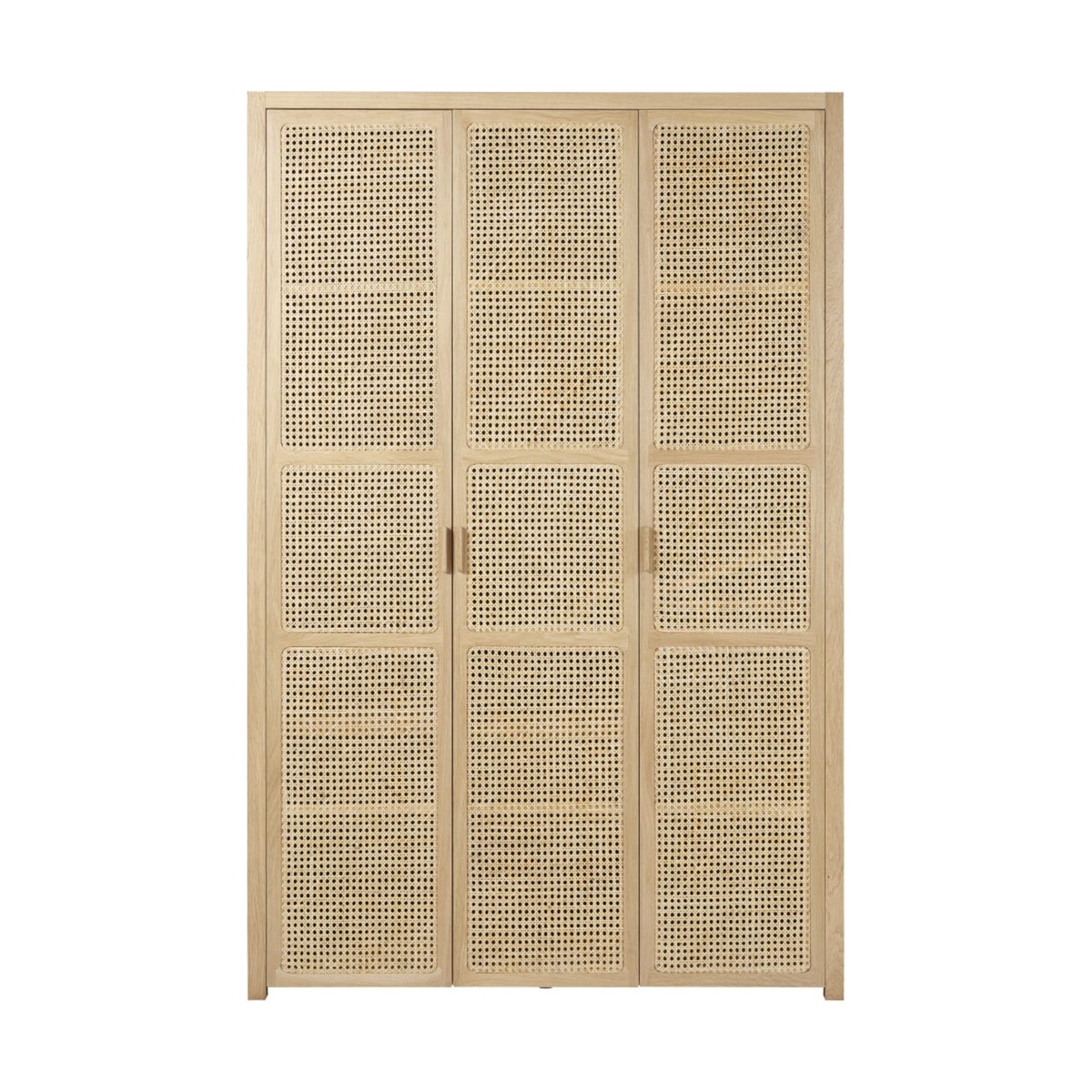 3-Door Wardrobe with Rattan Canopy – image 1