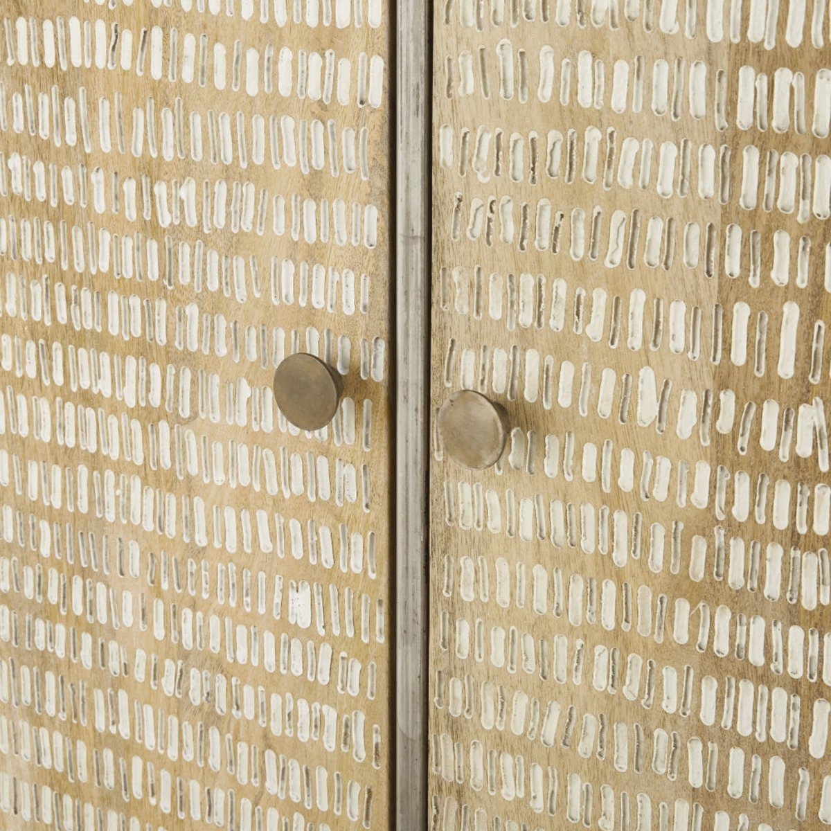 Solid Mango Wood and Acacia 2-Door Wardrobe Yaounde – image 4