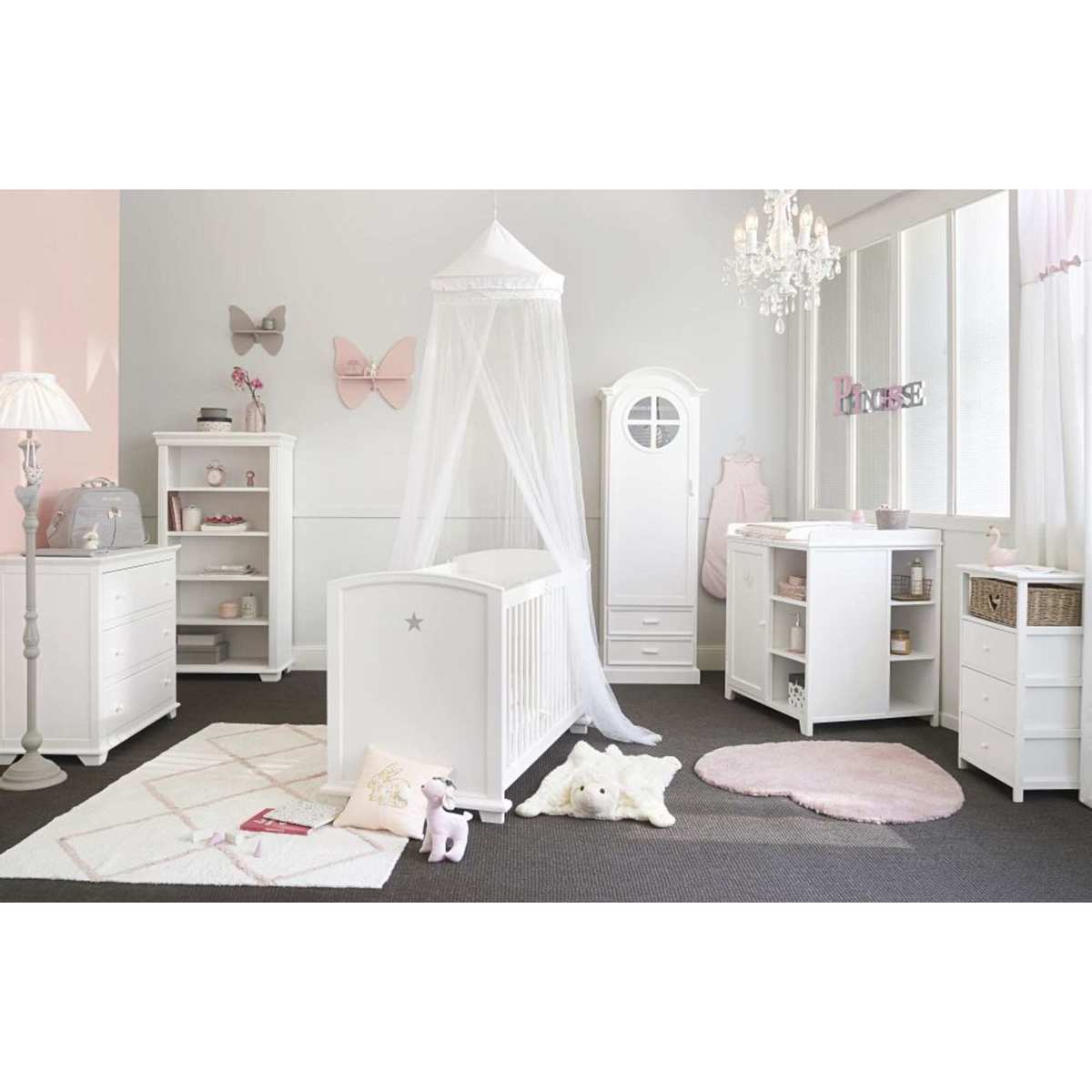 White 1-Door 2-Drawer Bonnetiere Wardrobe Marguerite – image 5