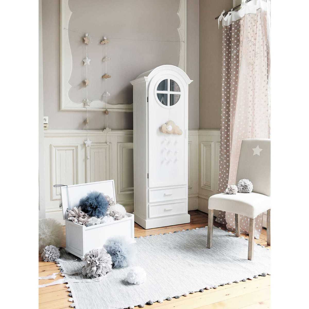 White 1-Door 2-Drawer Bonnetiere Wardrobe Marguerite – image 10