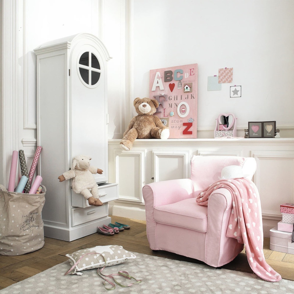 White 1-Door 2-Drawer Bonnetiere Wardrobe Marguerite – image 11
