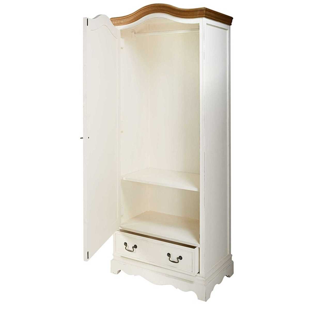 1-door 1-drawer Bonnetière Wardrobe in Cream Léontine – image 3