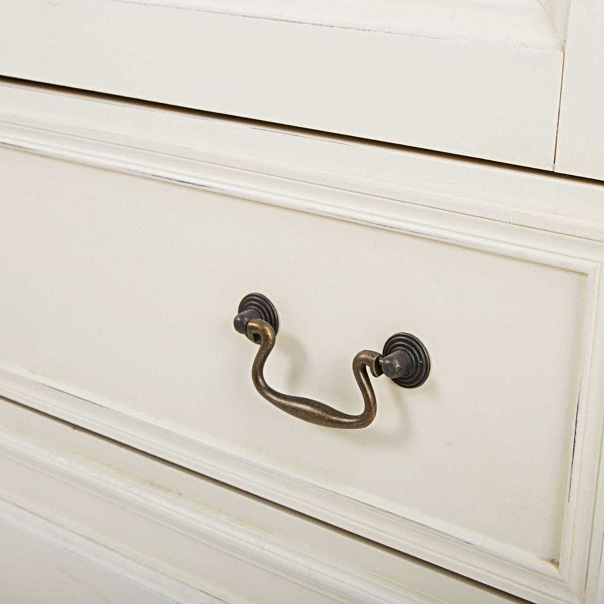 1-door 1-drawer Bonnetière Wardrobe in Cream Léontine – image 4