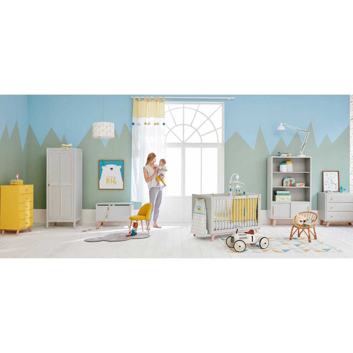 Grey Pine 1-Door Wardrobe Sweet – image 6