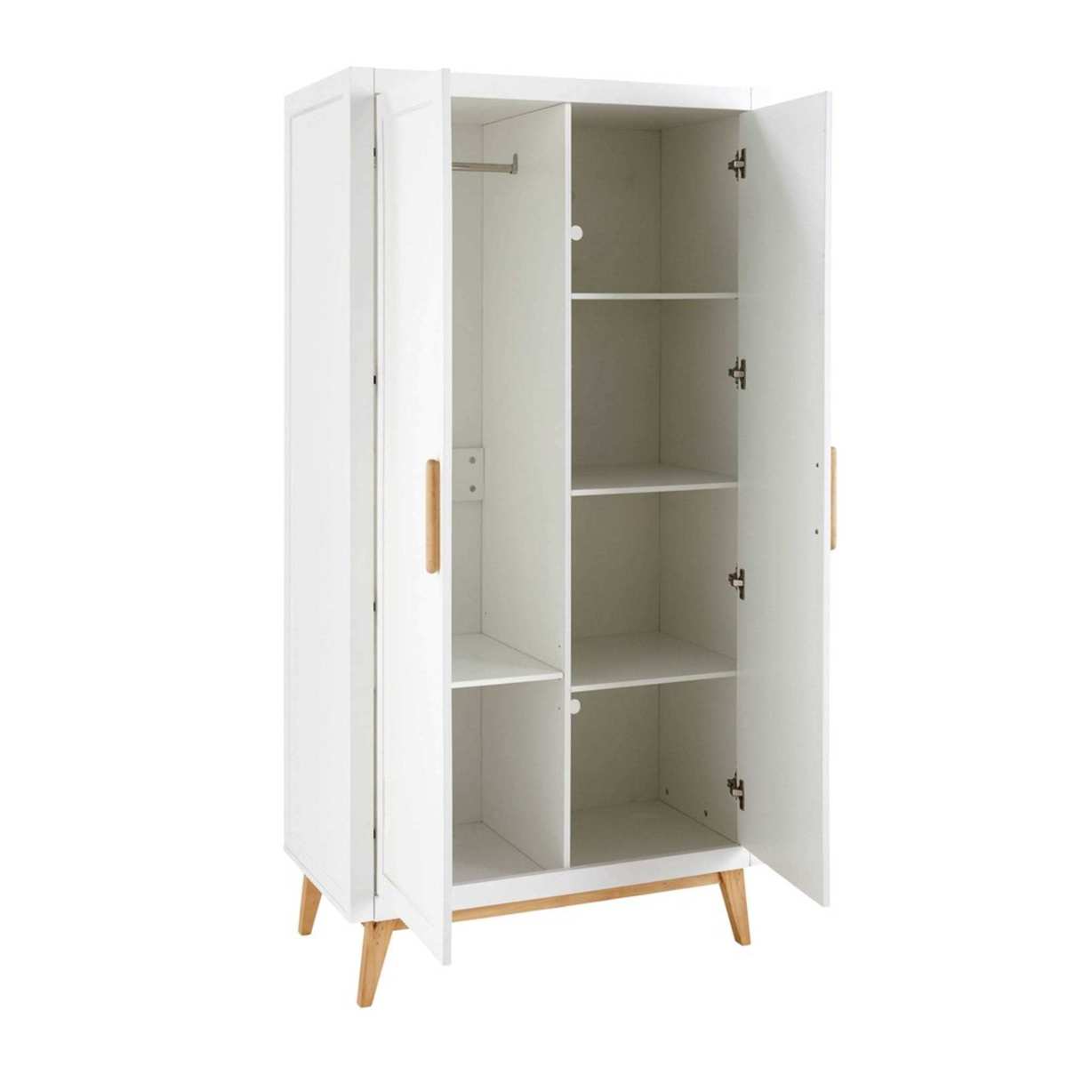 White 2-Door Wardrobe April – image 3
