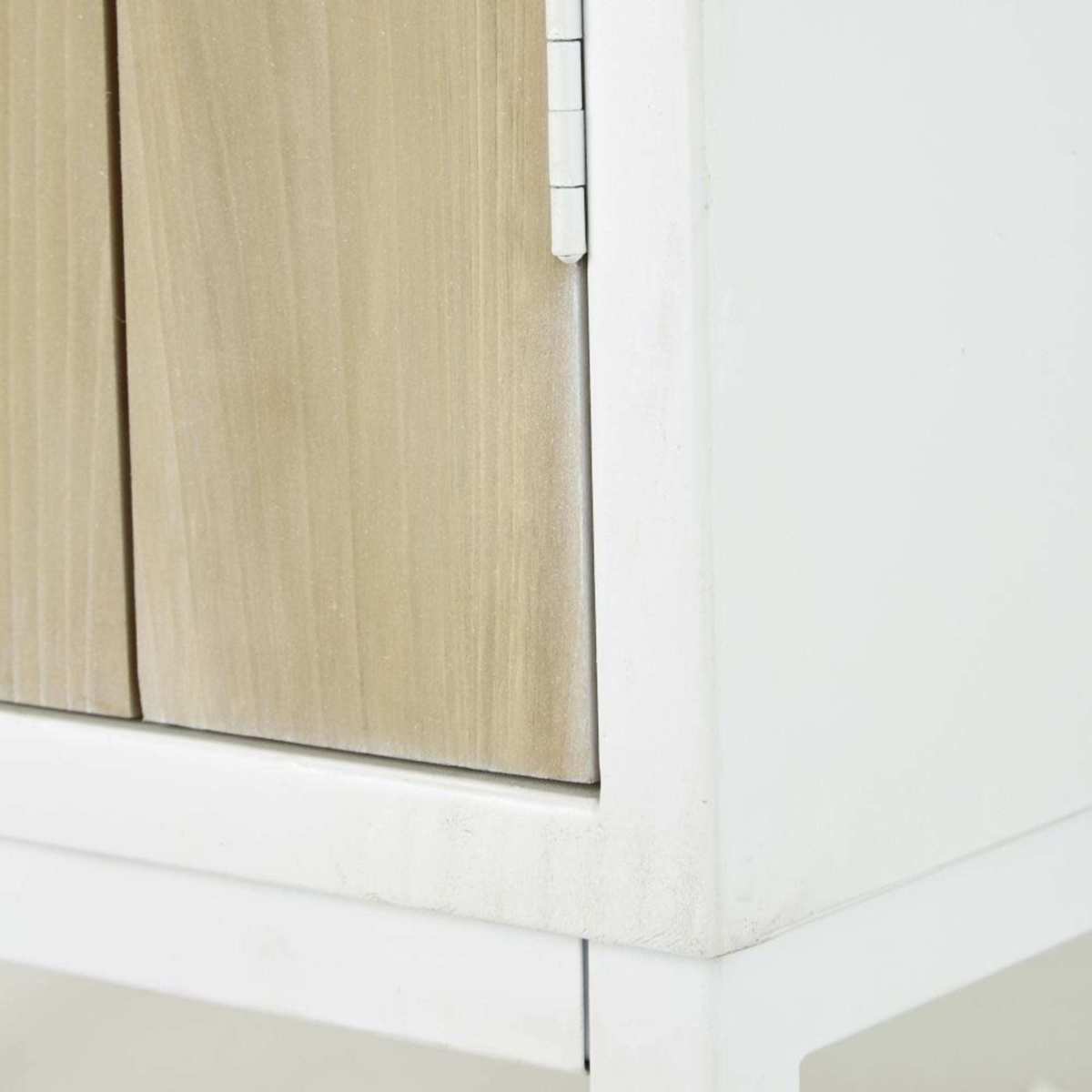 White Metal and Fir 2-Door Wardrobe with Print Latika – image 6