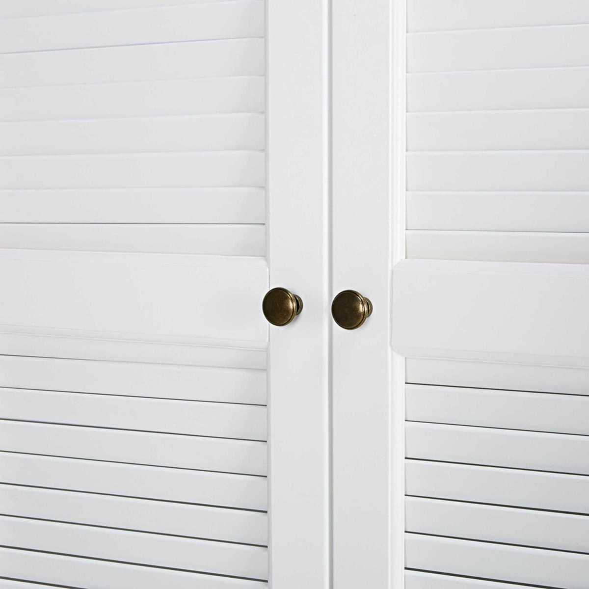 Matte white 3-door wardrobe Barbade – image 4