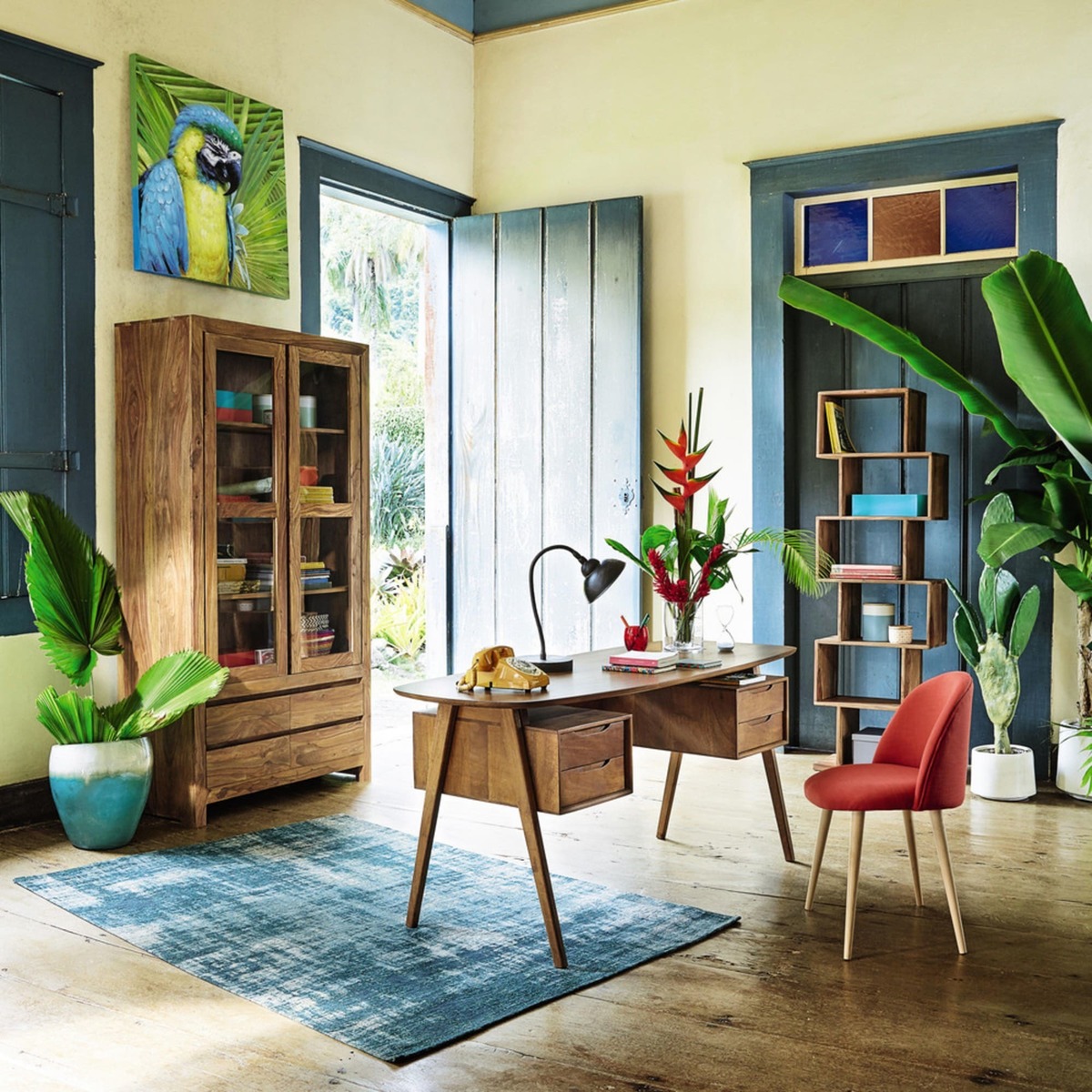 Solid Sheesham Wood Display Cabinet Stockholm – image 4