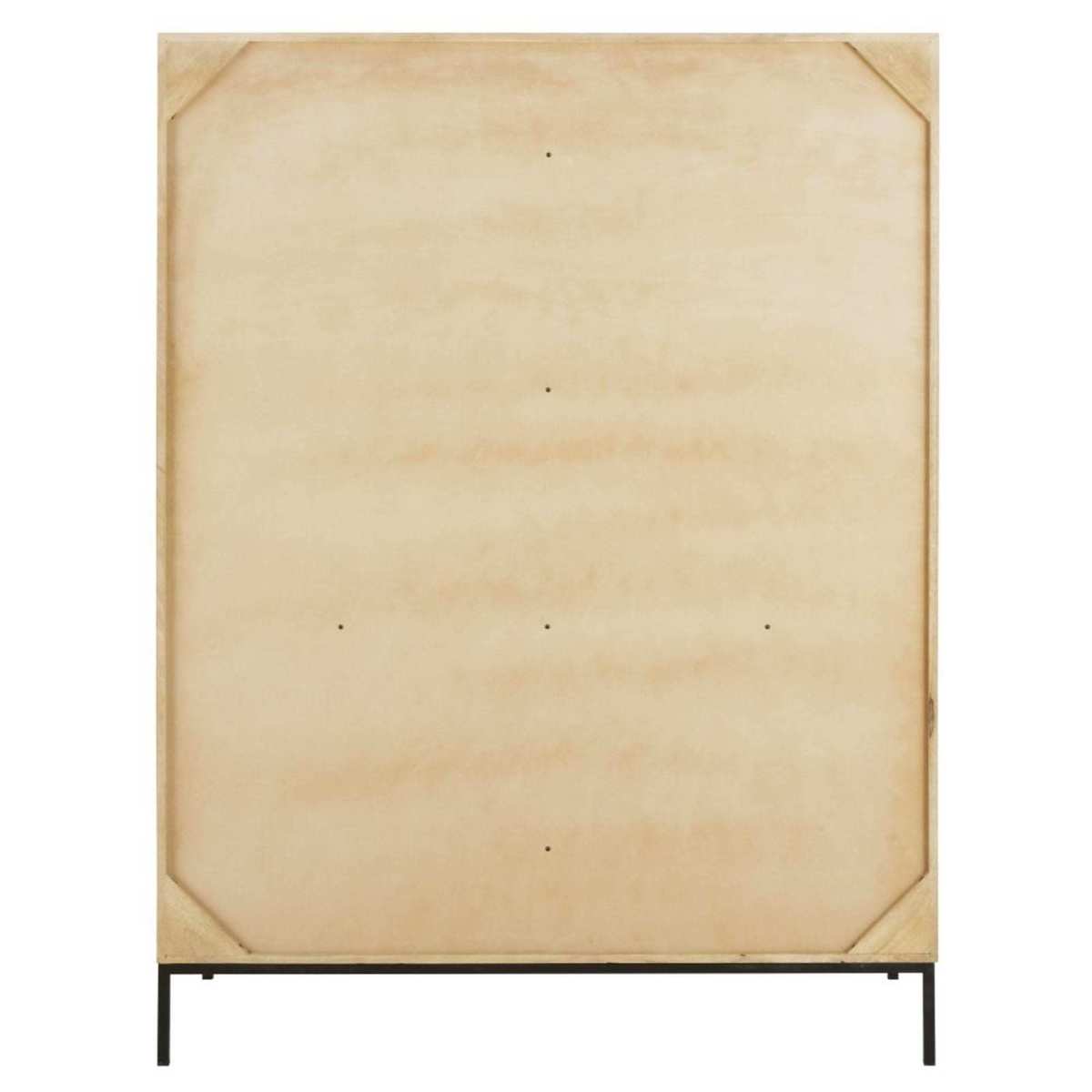 Solid Mango Wood and Rattan 2-Door Wardrobe Helios – image 10