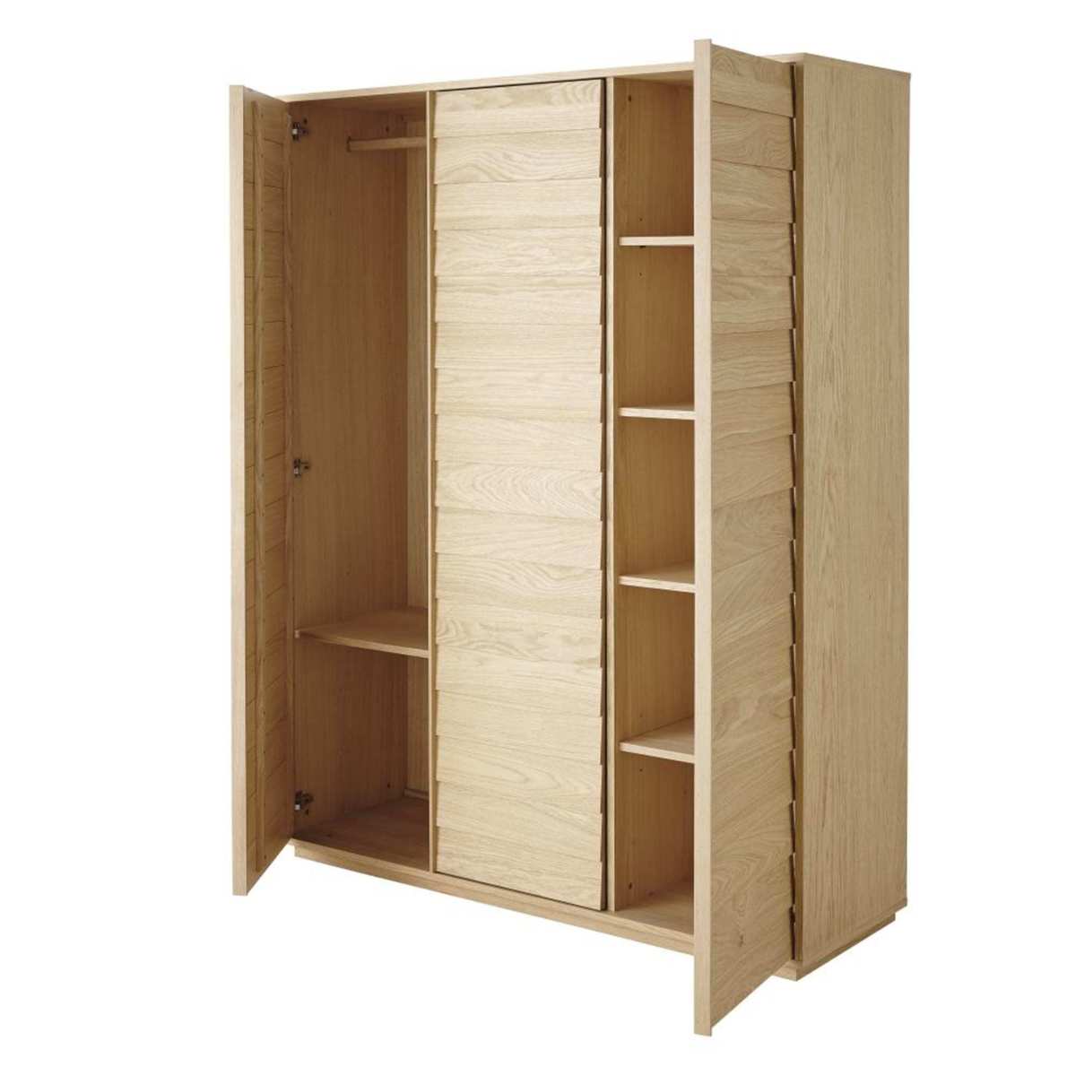 3-Door Wardrobe Sand – image 3