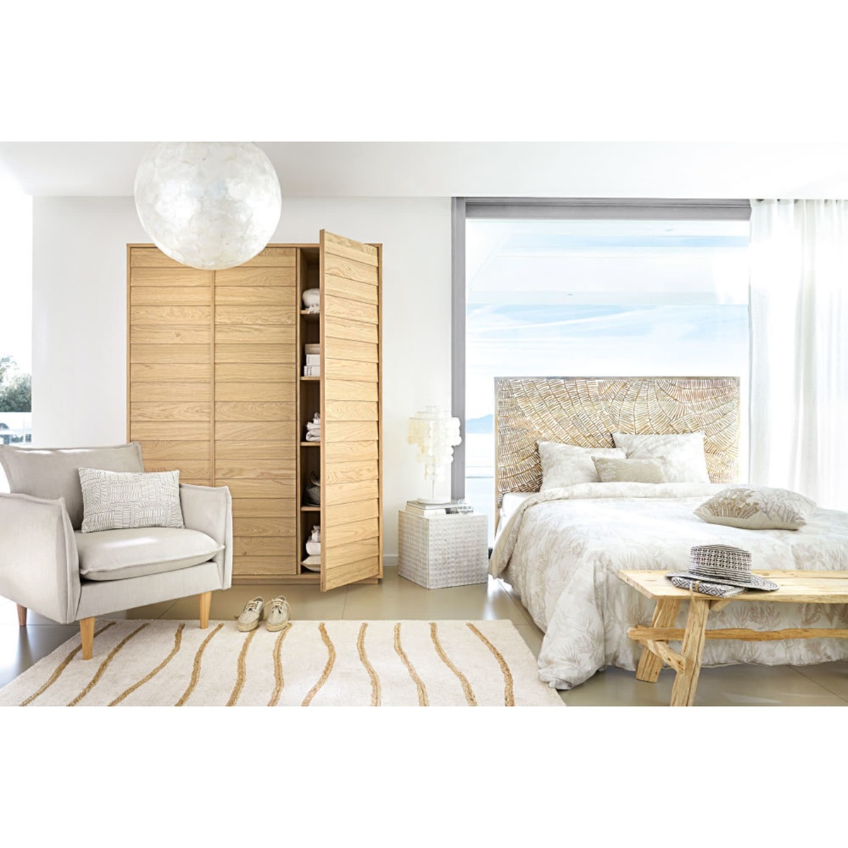 3-Door Wardrobe Sand – image 6