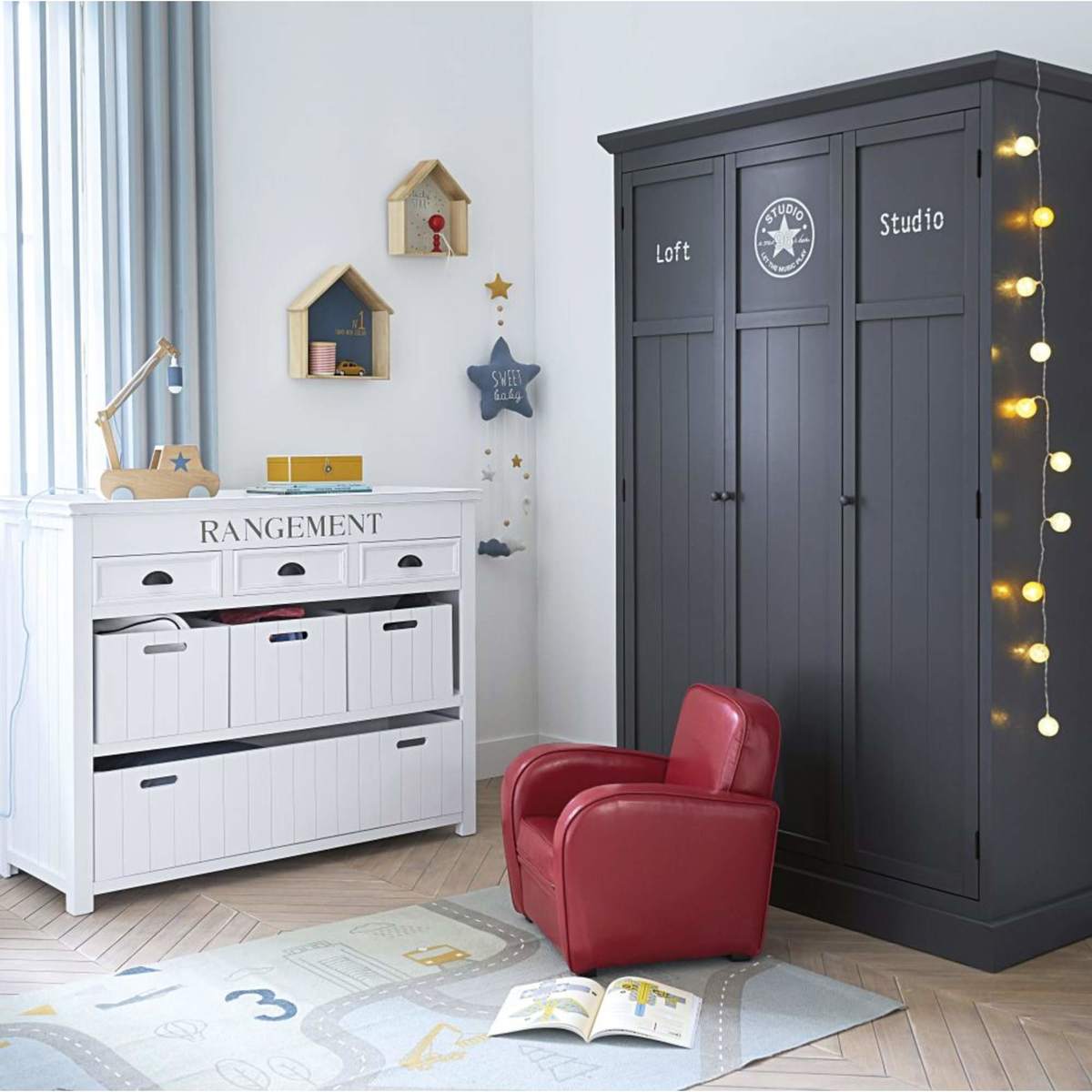 Grey closet W 125cm Newport – image 5