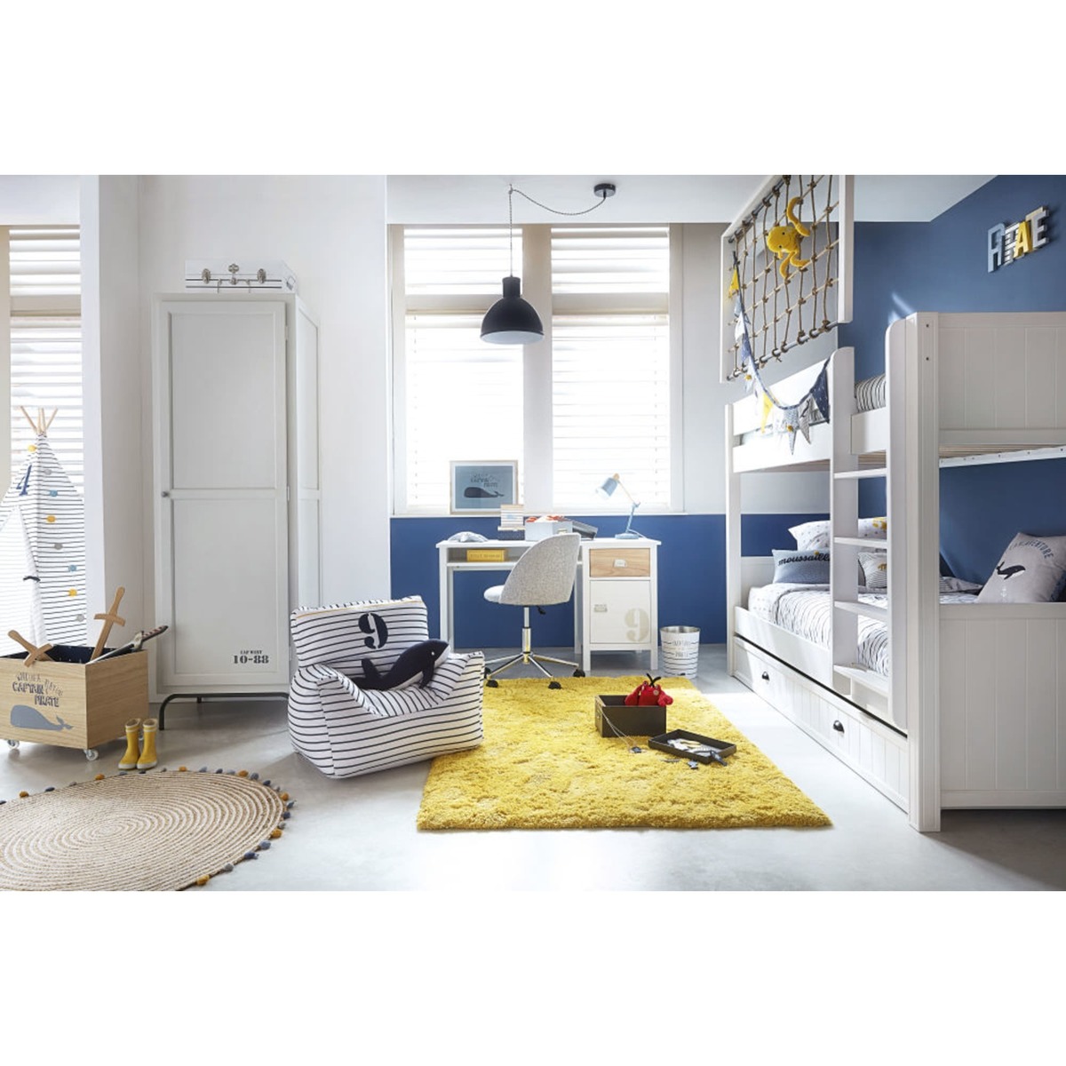 Light Grey 1-Door Wardrobe Marin – image 5