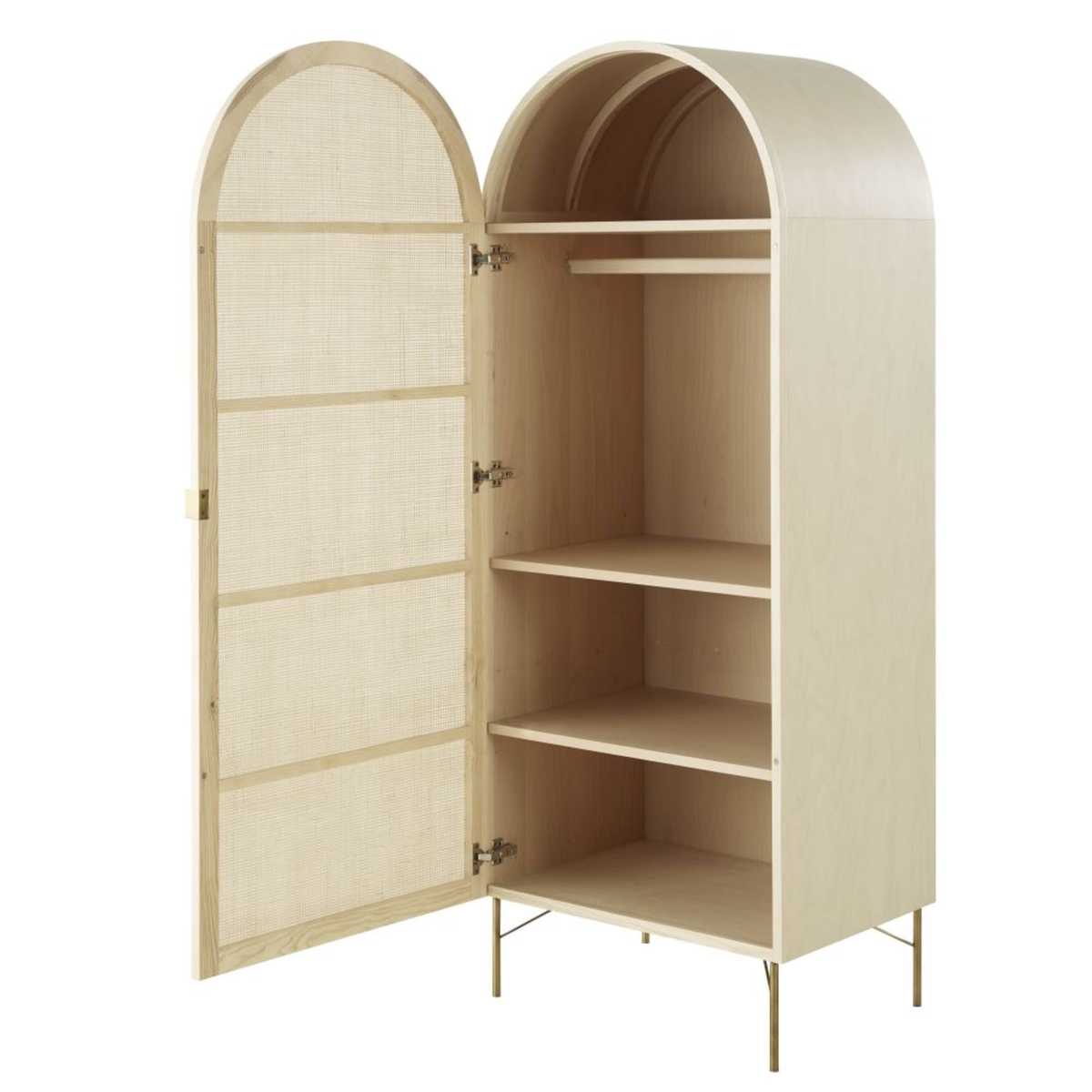 1-Door Woven Rattan Wardrobe Solstice – image 3