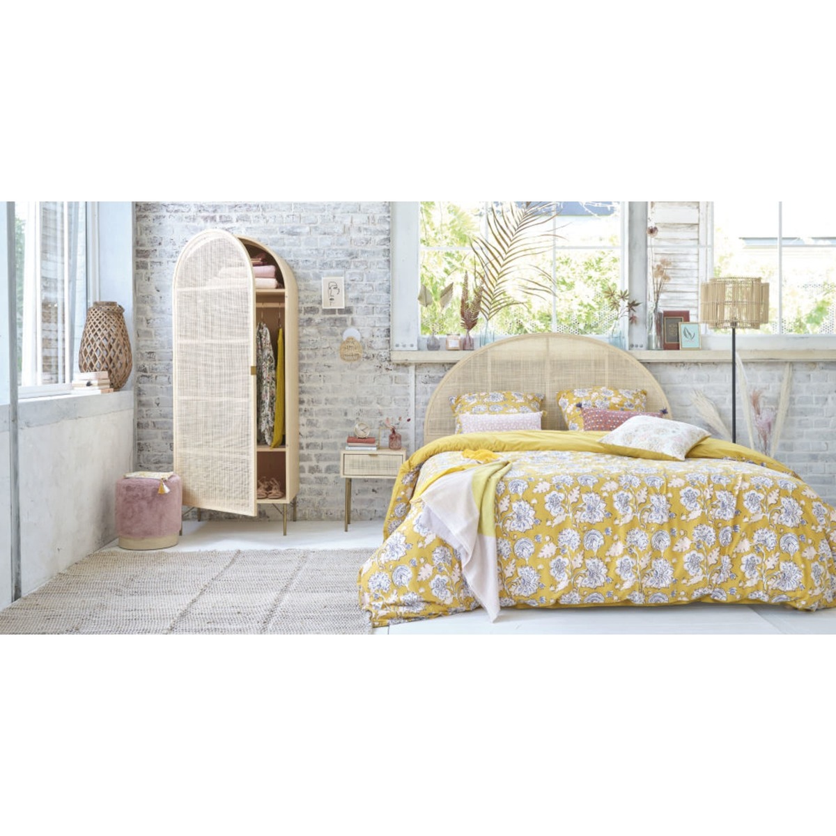 1-Door Woven Rattan Wardrobe Solstice – image 6