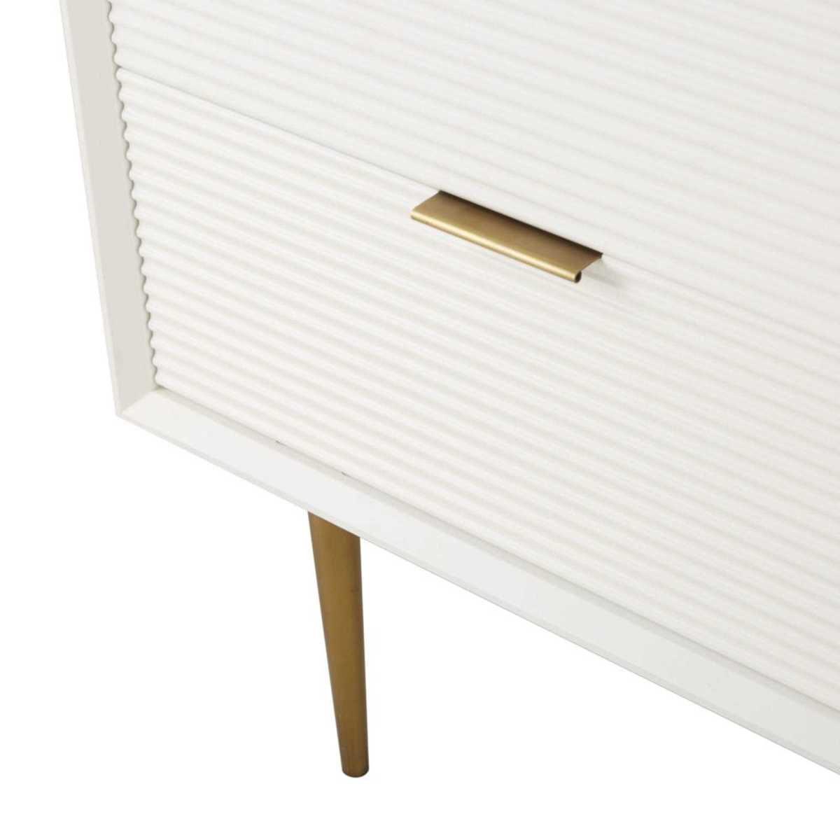 Satin-Finish White Pine 2-Door 2-Drawer Wardrobe Riverside – image 5