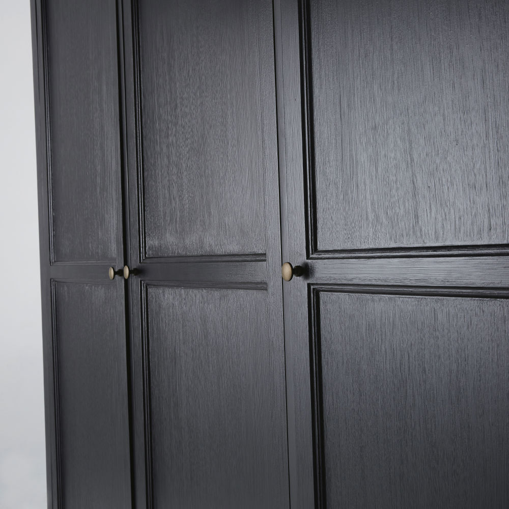3-door wardrobe in black – image 3