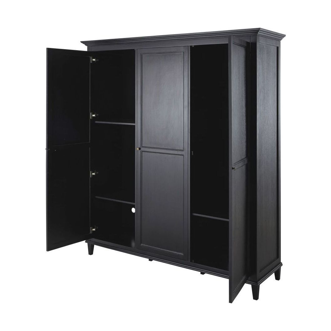 3-door wardrobe in black – image 2