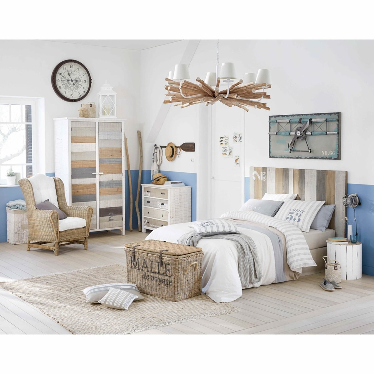 White Fir Wooden Wardrobe Noirmoutier – image 5