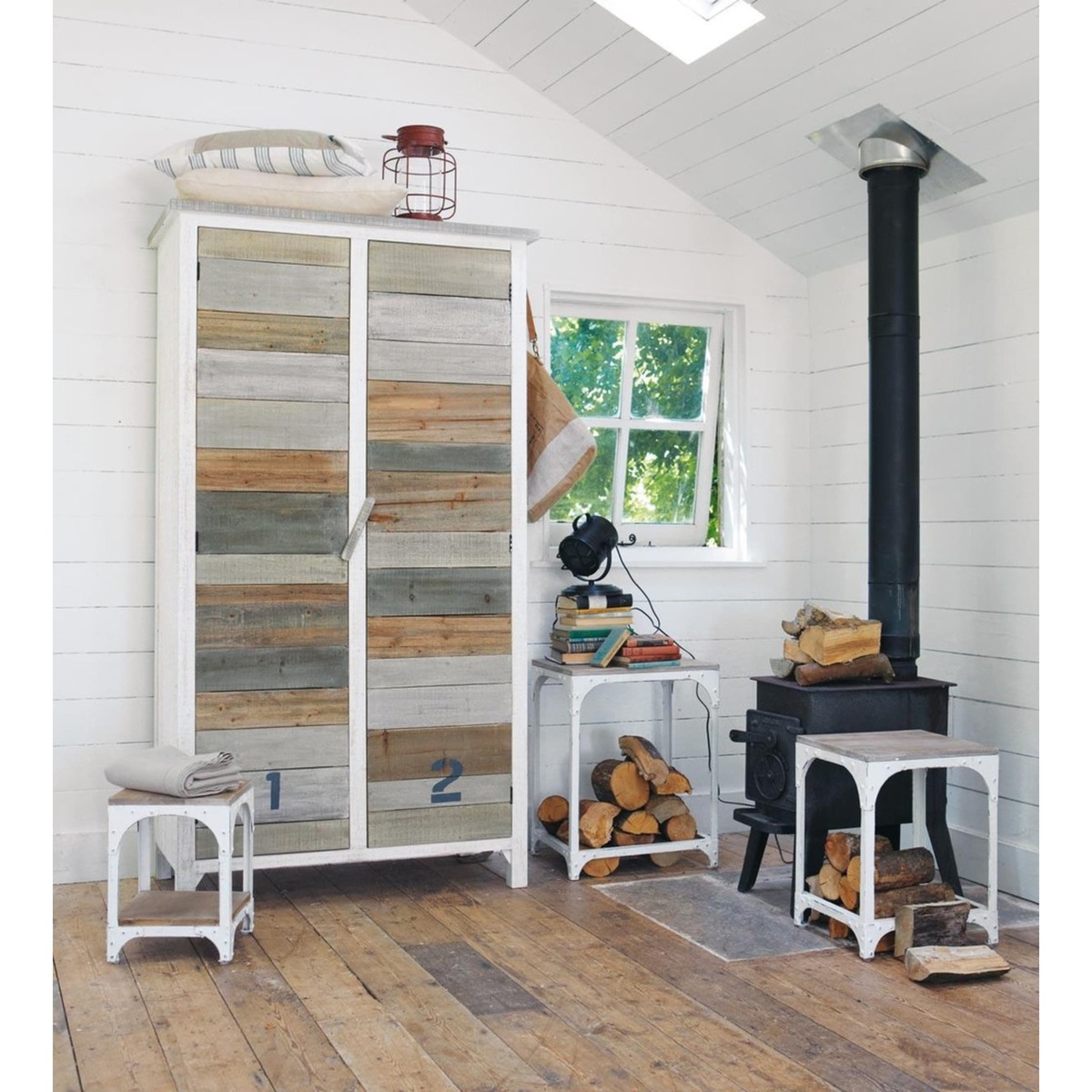 White Fir Wooden Wardrobe Noirmoutier – image 6