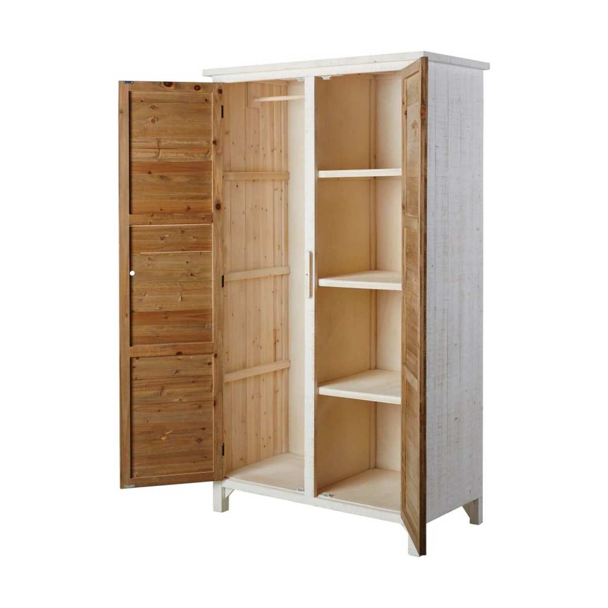 White Fir Wooden Wardrobe Noirmoutier – image 2