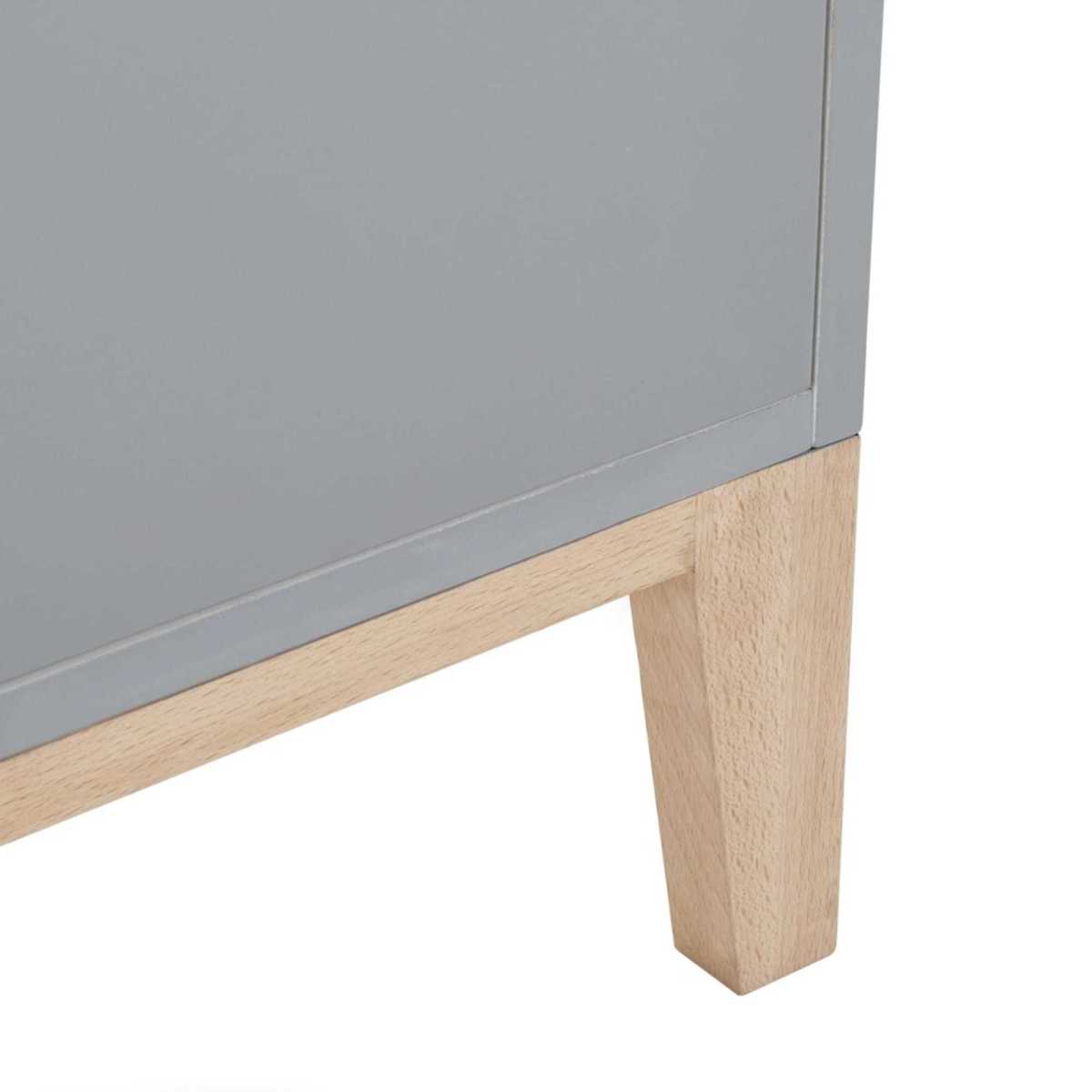 Grey-Blue Vintage 2-Door 1-Drawer Wardrobe Gaspard – image 5